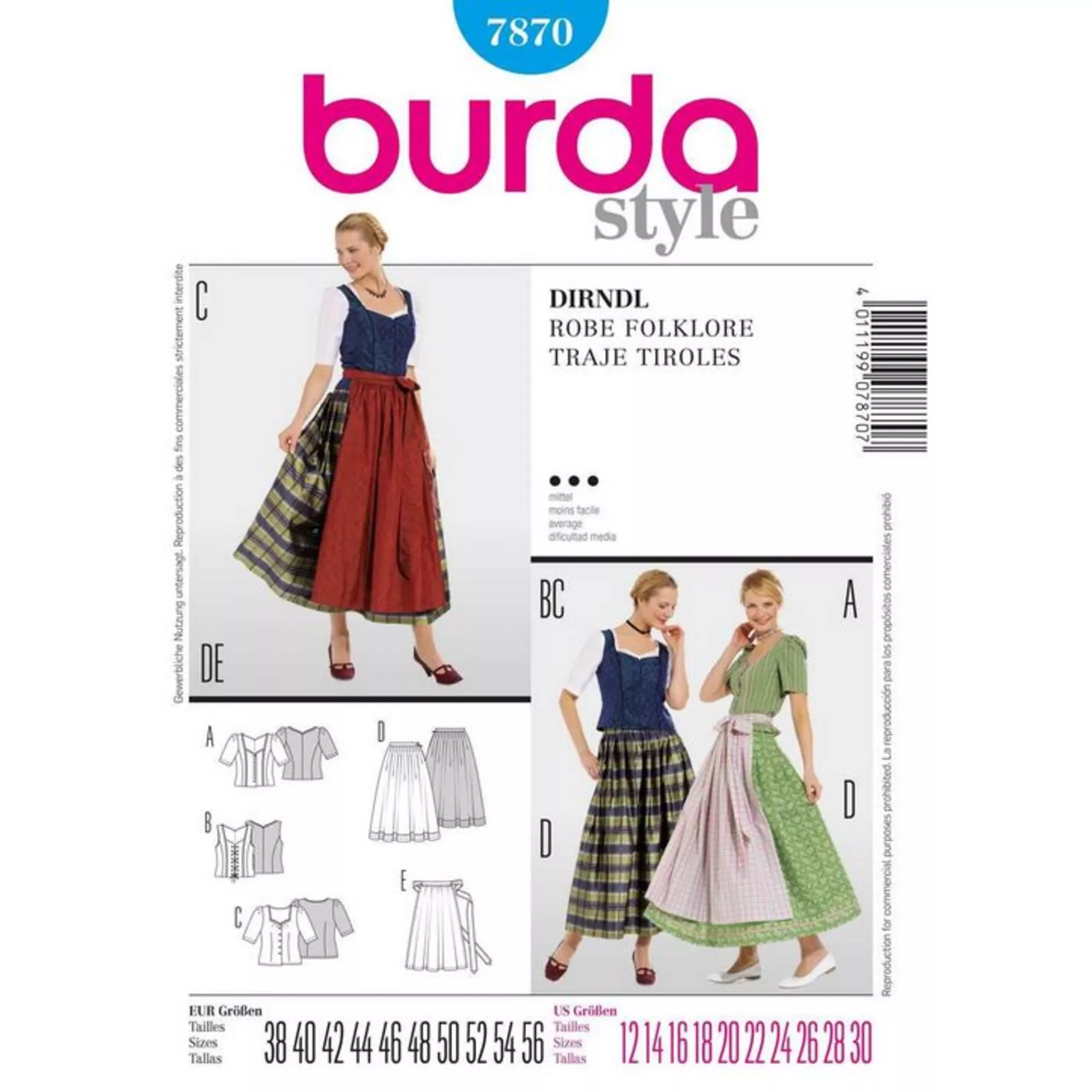 Burda Schnittmuster, Dirndl