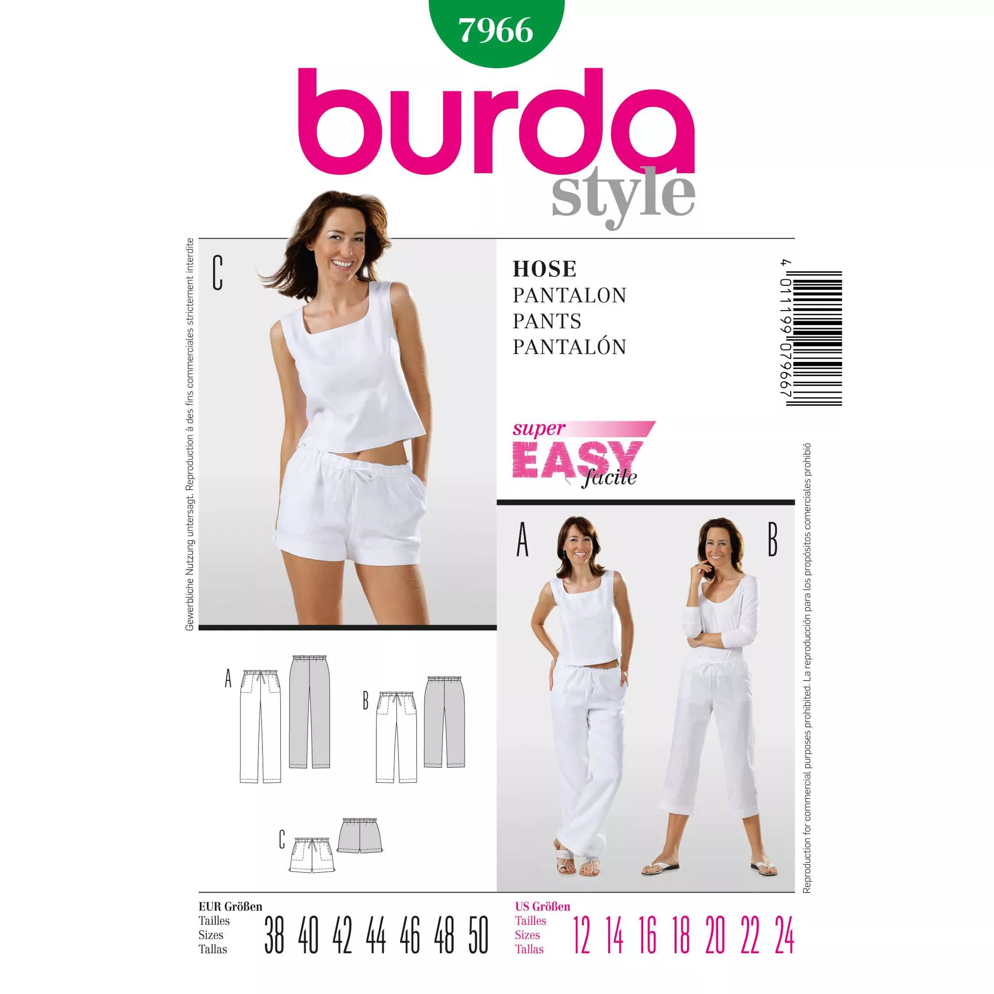 Burda Schnittmuster, Hose