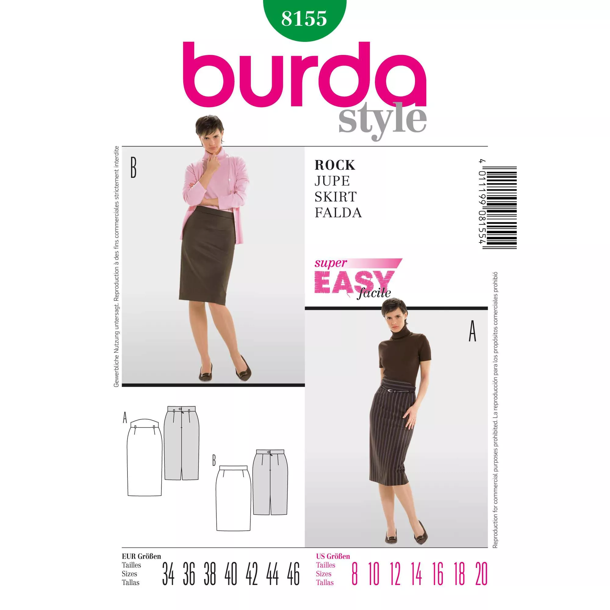 Burda Schnittmuster, Rock