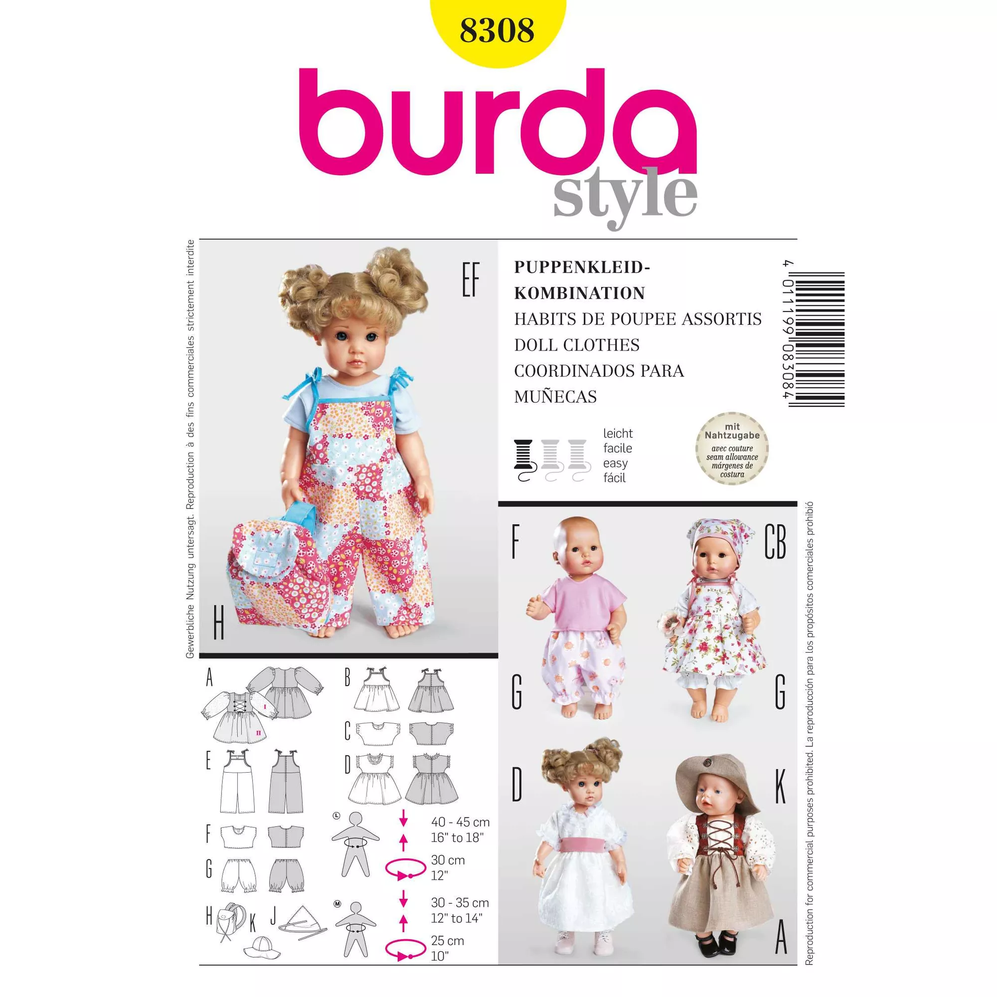 Burda Schnittmuster, Puppenkleider