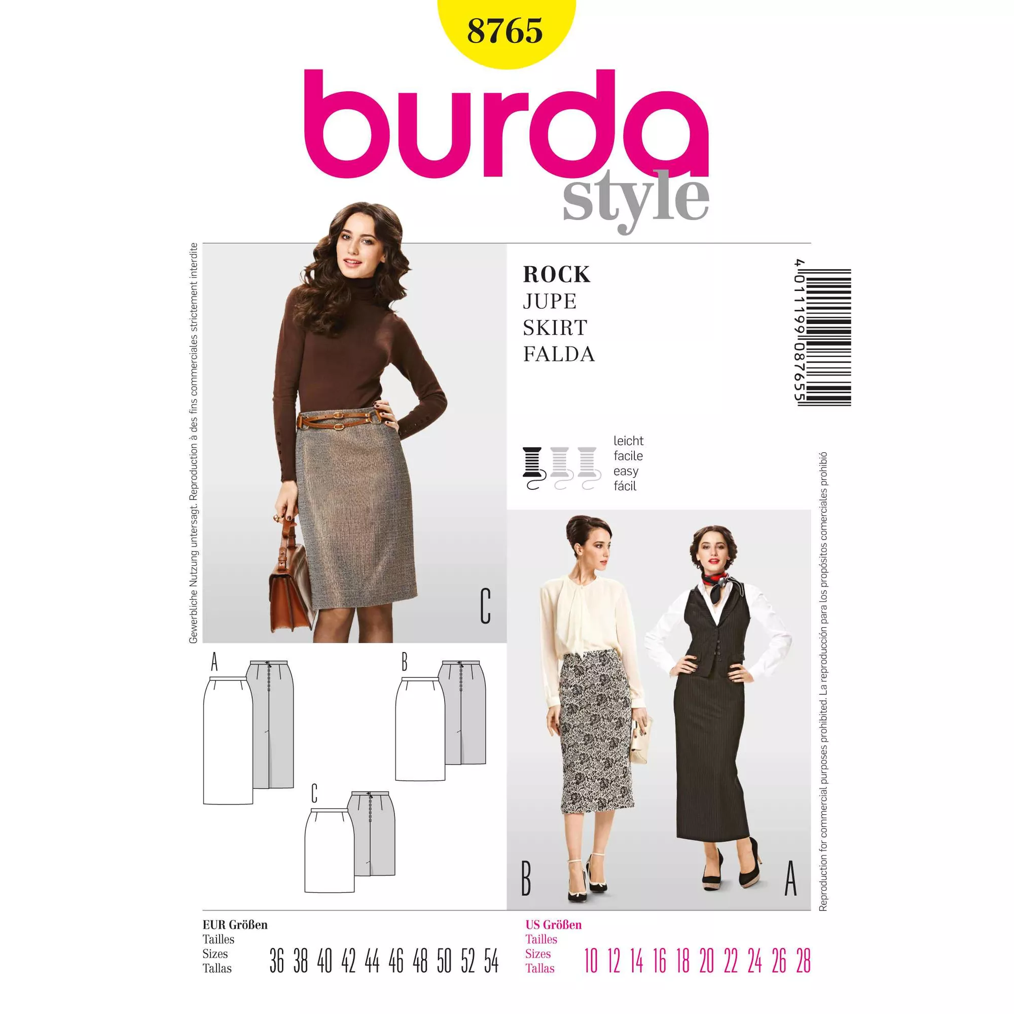 Burda Schnittmuster, Rock