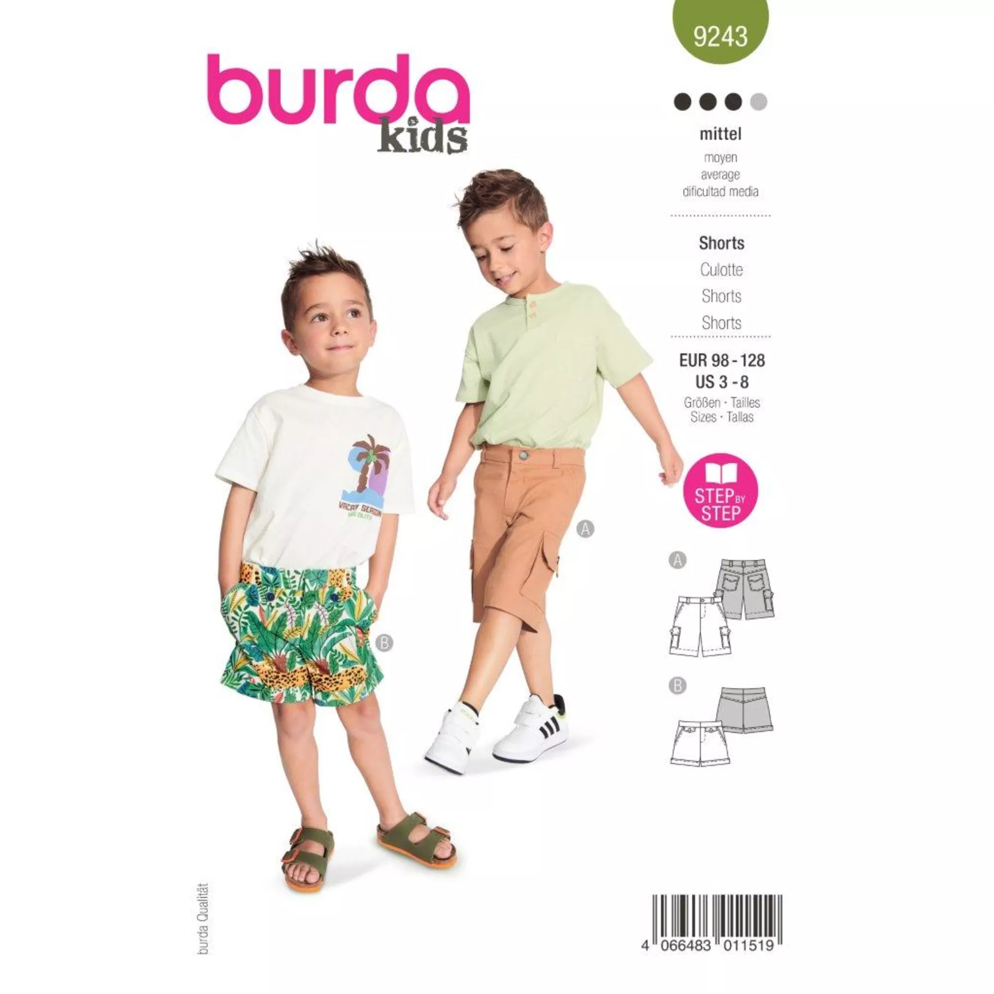 Burda Schnittmuster, Shorts