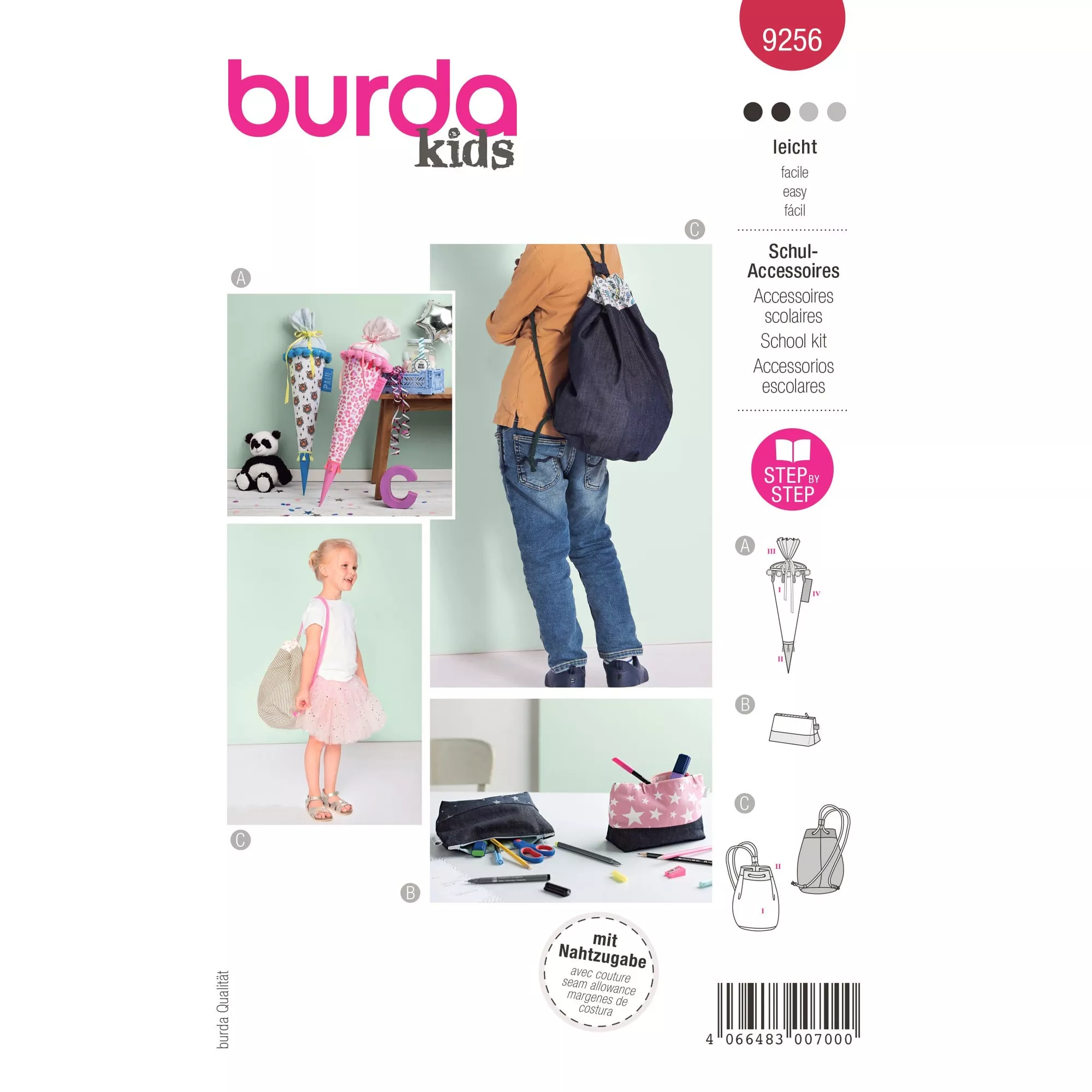 Burda Schnittmuster, Schultüte, Mäppchen & Turnbeutel