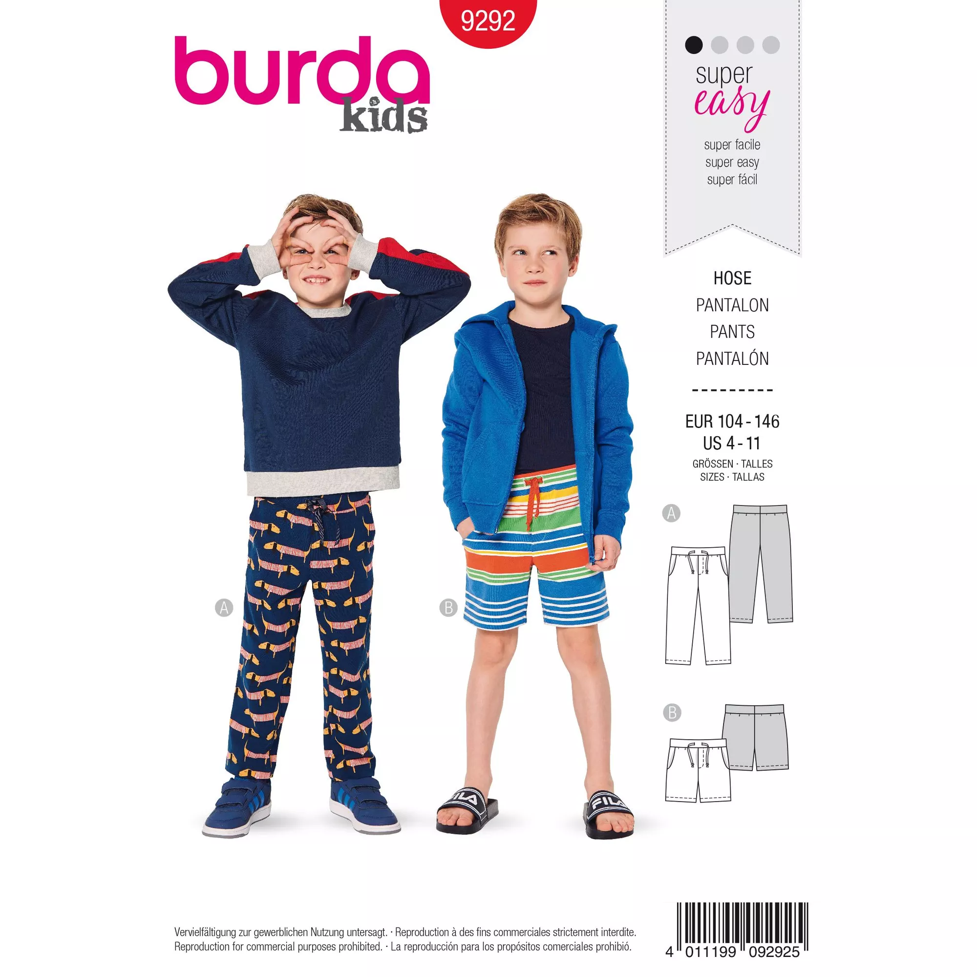 Burda Schnittmuster, Hose