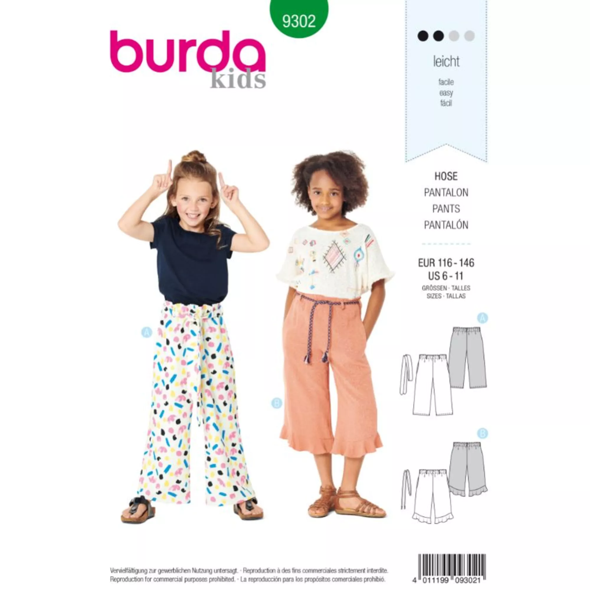 Burda Schnittmuster, Hose mit Gummizug