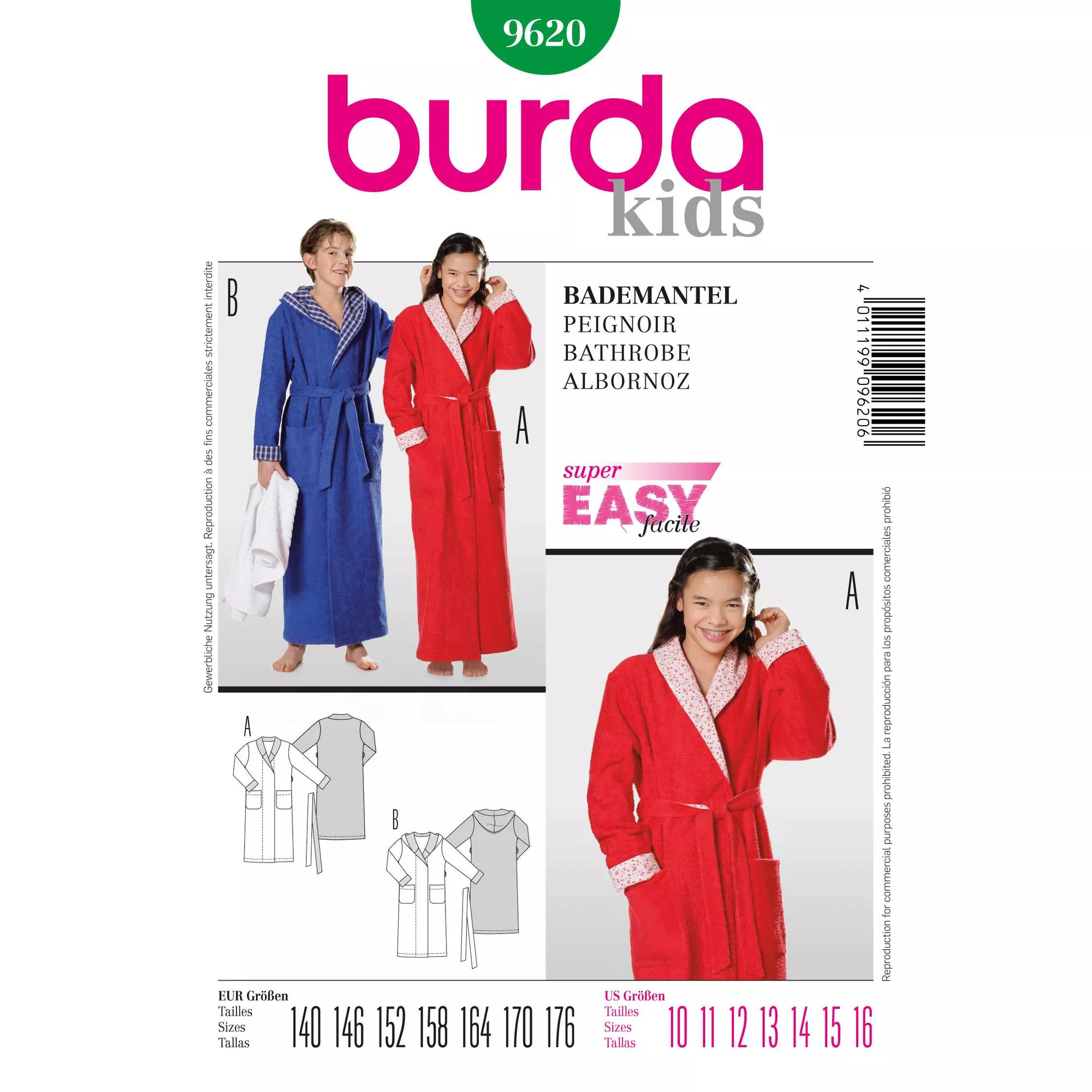 Burda Schnittmuster, Bademantel