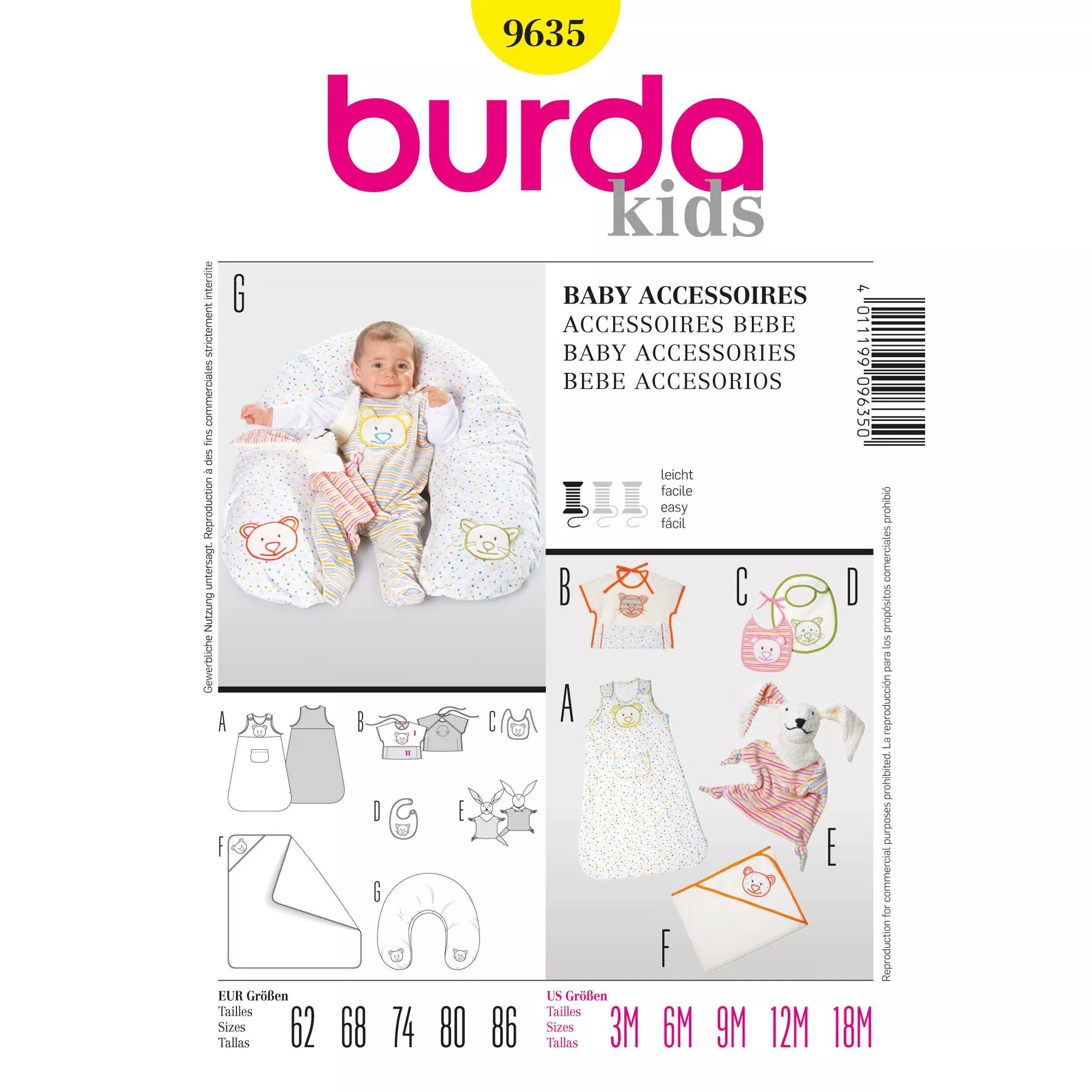 Burda Schnittmuster, Baby Accessoires