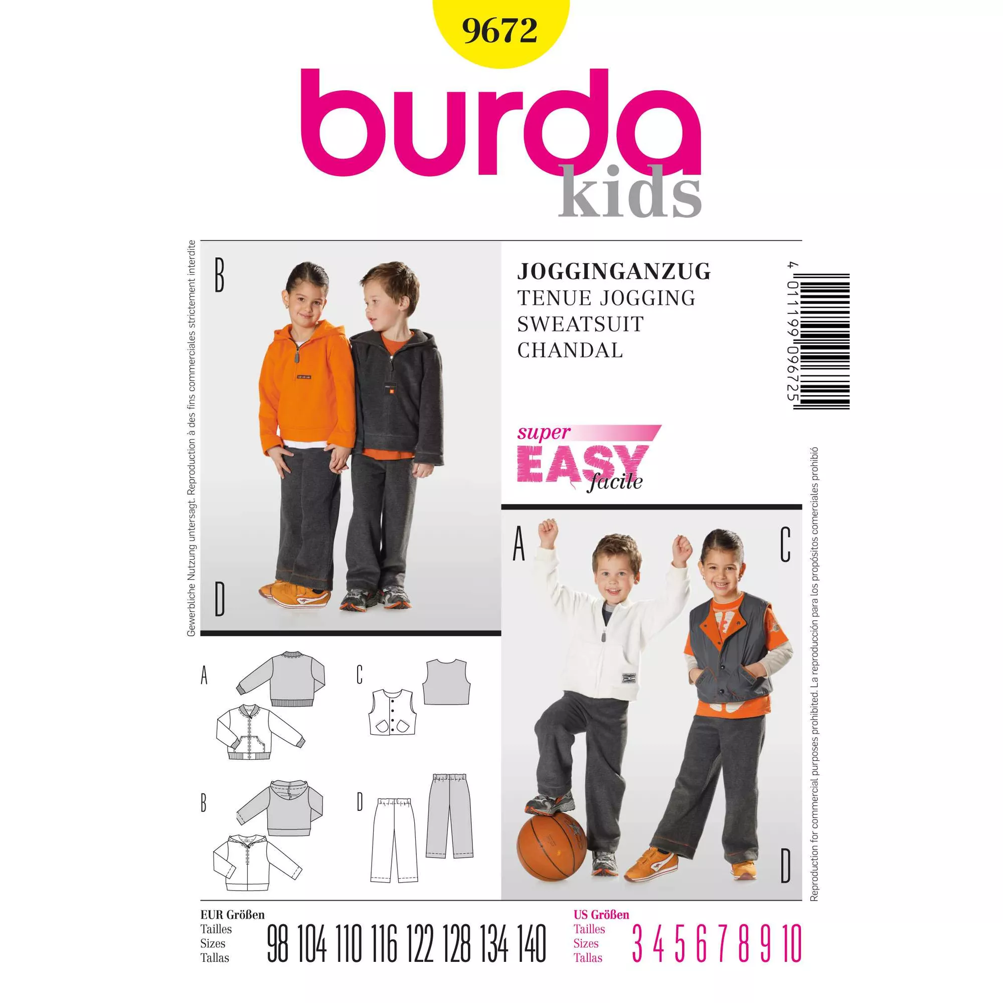 Burda Schnittmuster, Jogginganzug