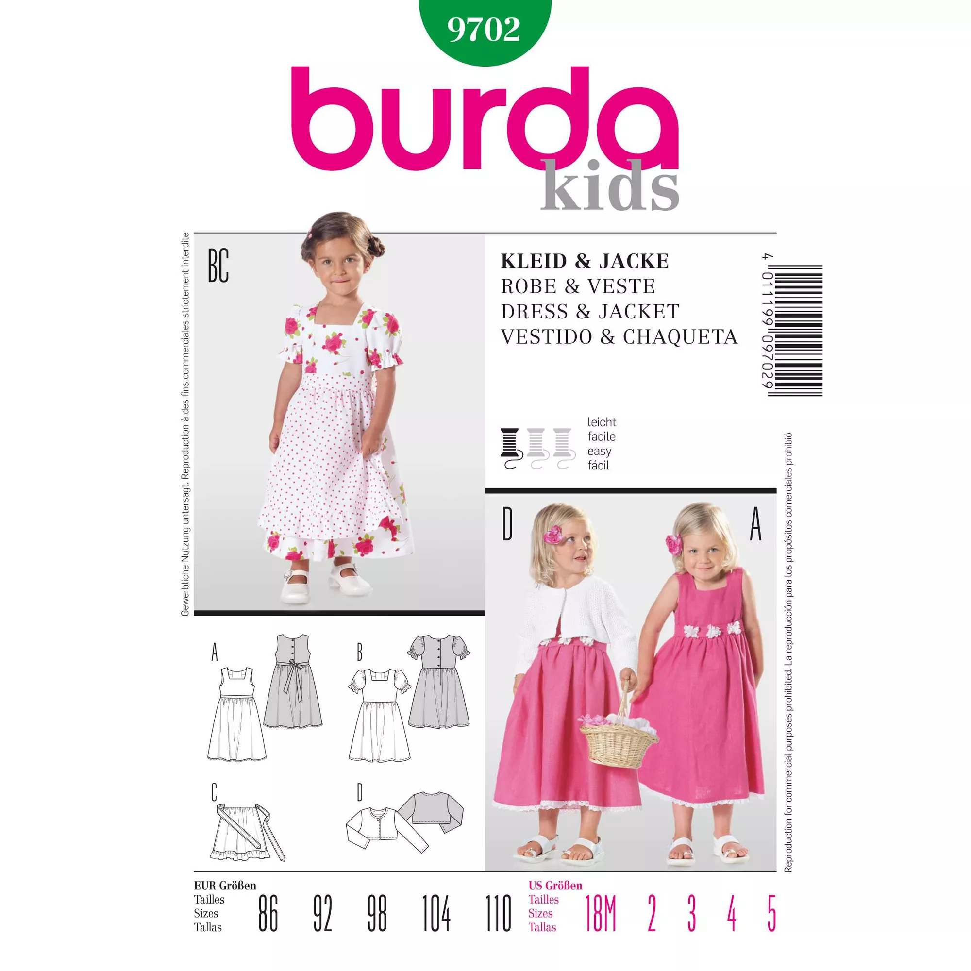 Burda Schnittmuster, Kleid + Jacke