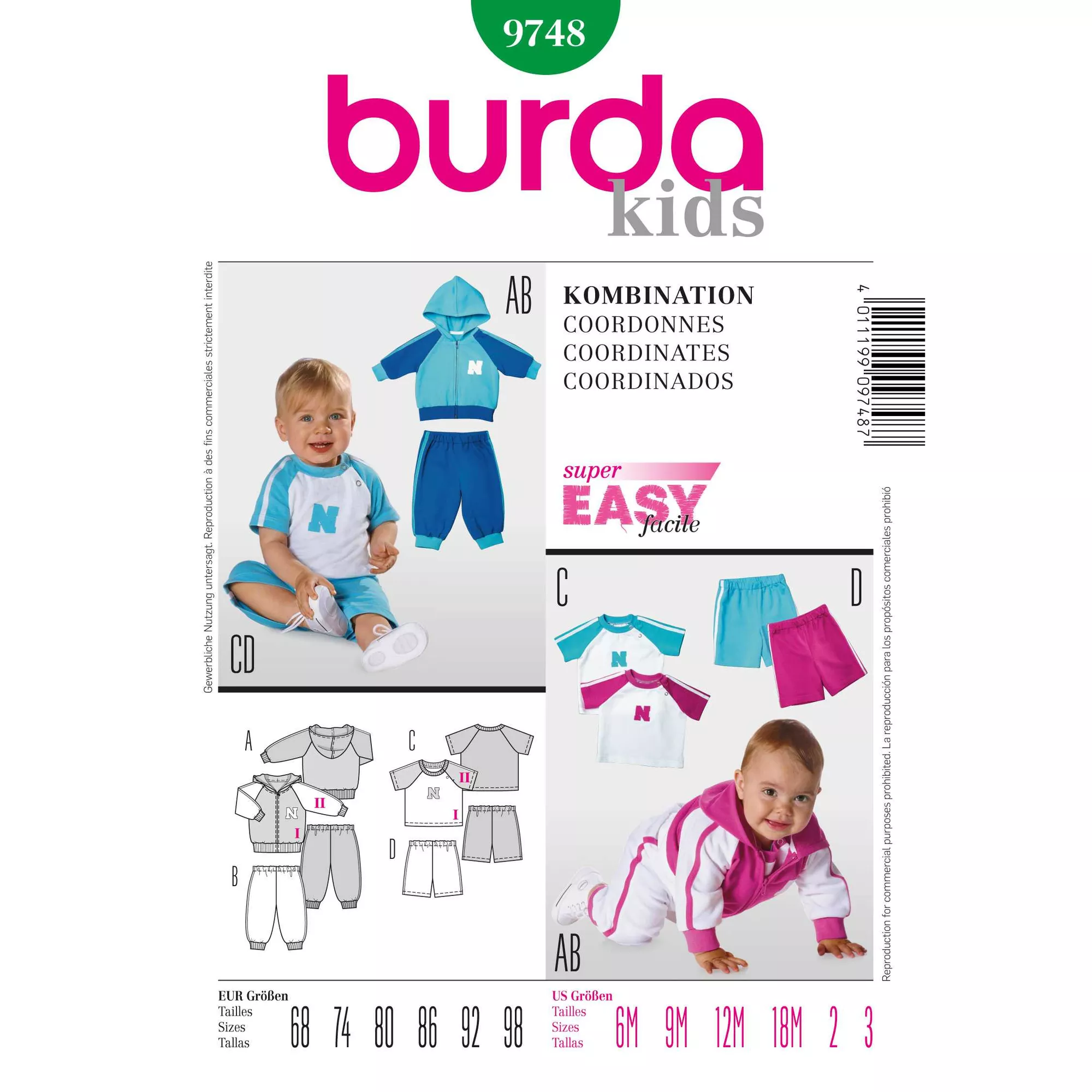 Burda Schnittmuster, Kombination