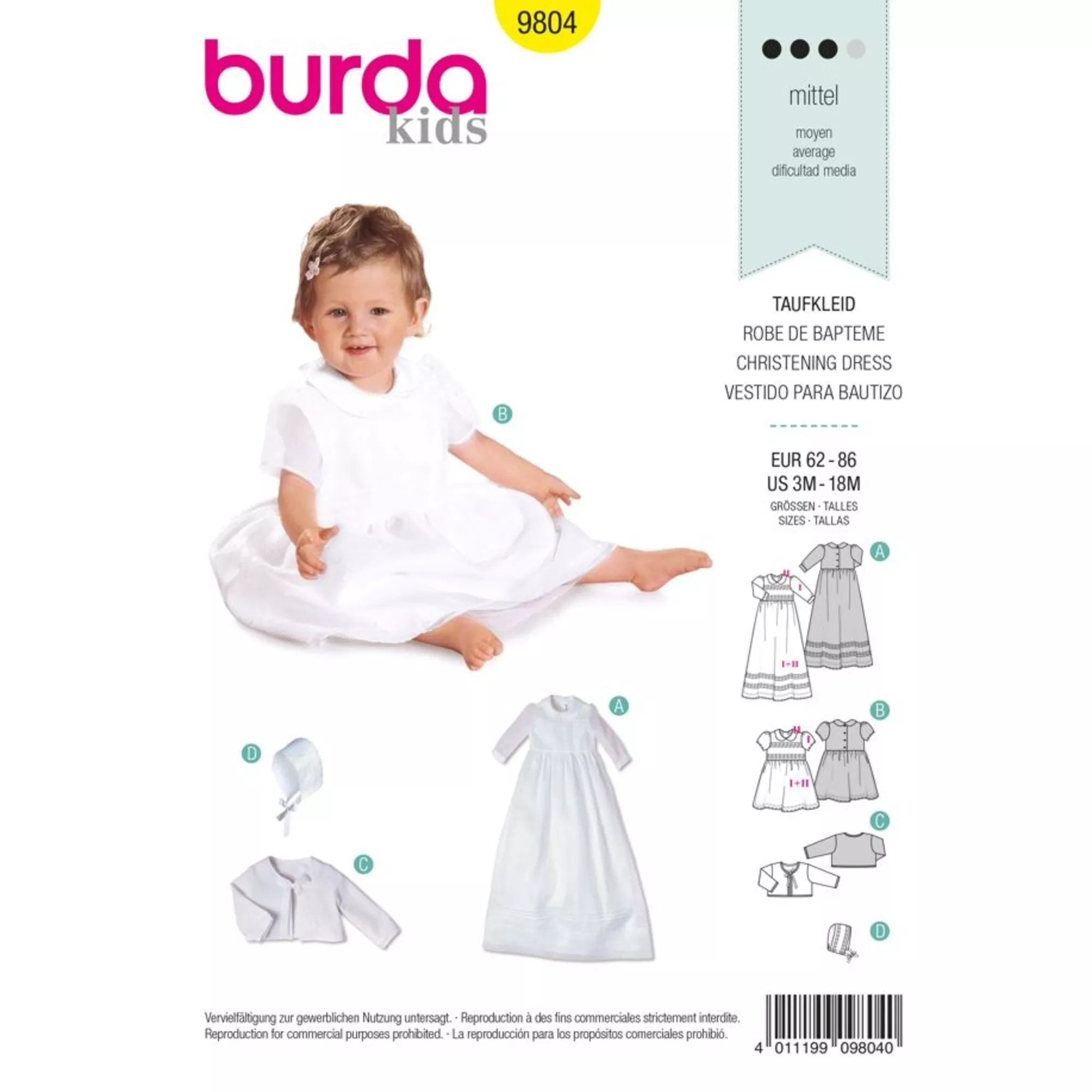 Burda Schnittmuster, Taufkleid