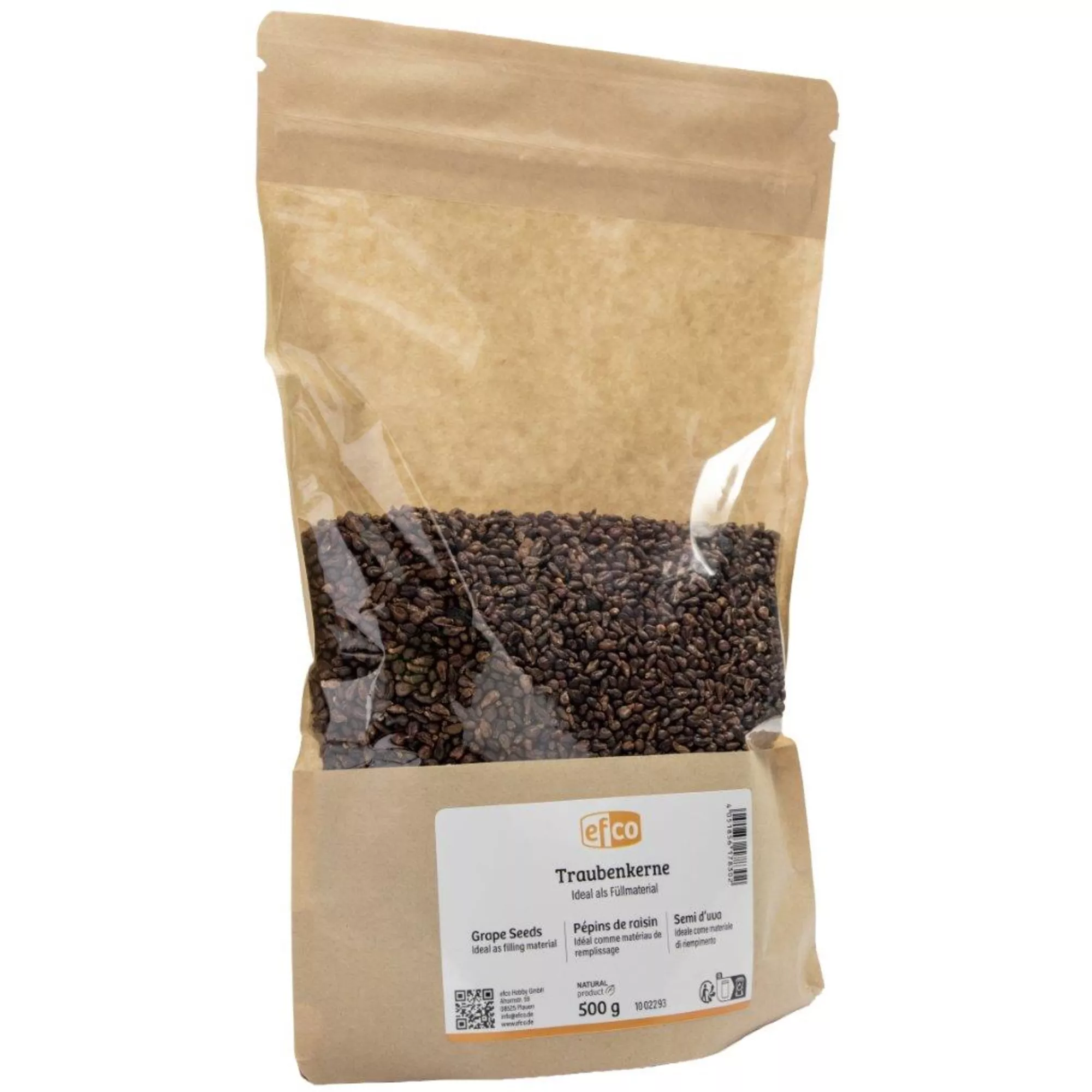 EFCO Traubenkerne, Ideal als Füllmaterial, DOY, natur