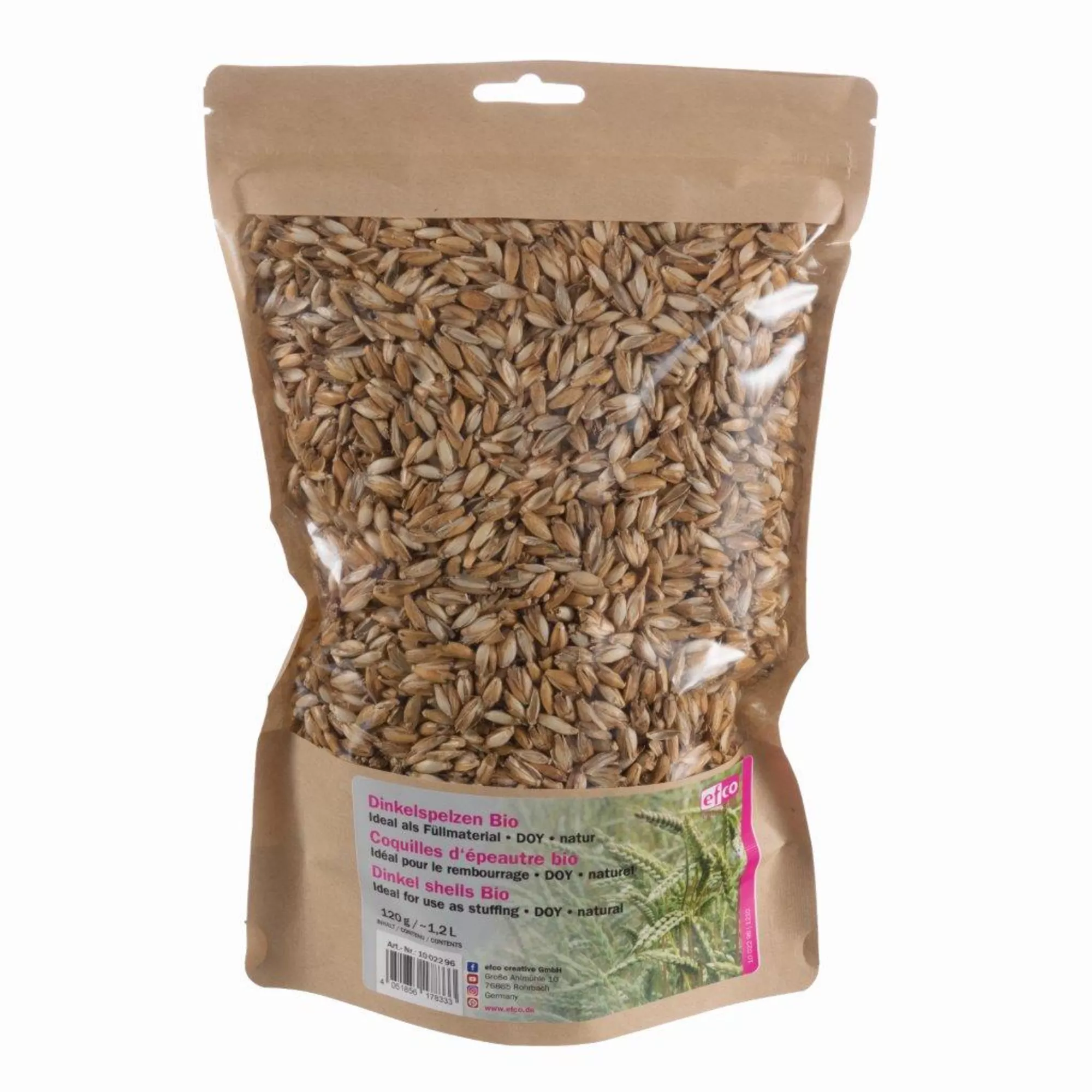 EFCO Dinkelspelzen Bio, Ideal als Füllmaterial, DOY, natur
