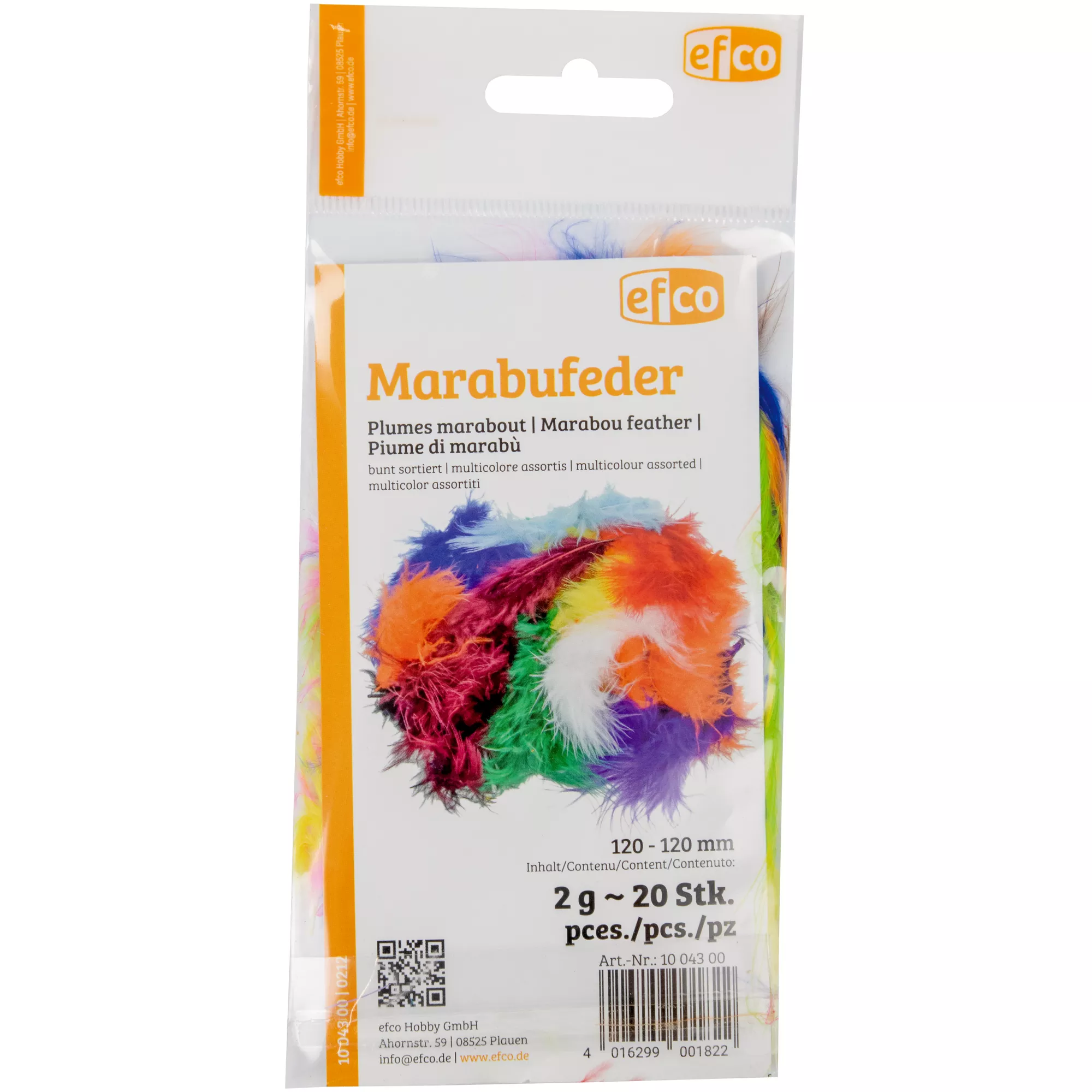 EFCO Marabufeder, bunt sortiert