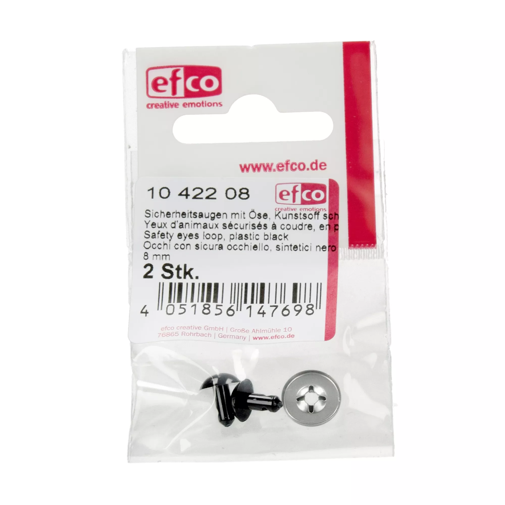 EFCO Sicherheitsaugen,Kunststoff,schwarz