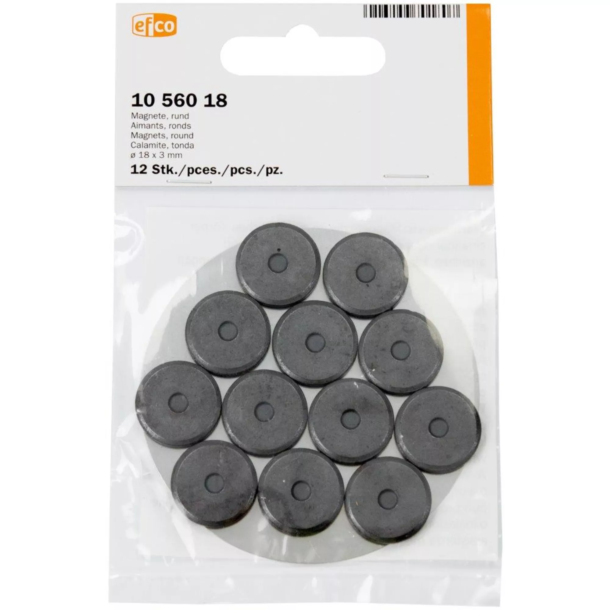 EFCO Magnete, rund  12 Stk. Ø 18 x 3 mm