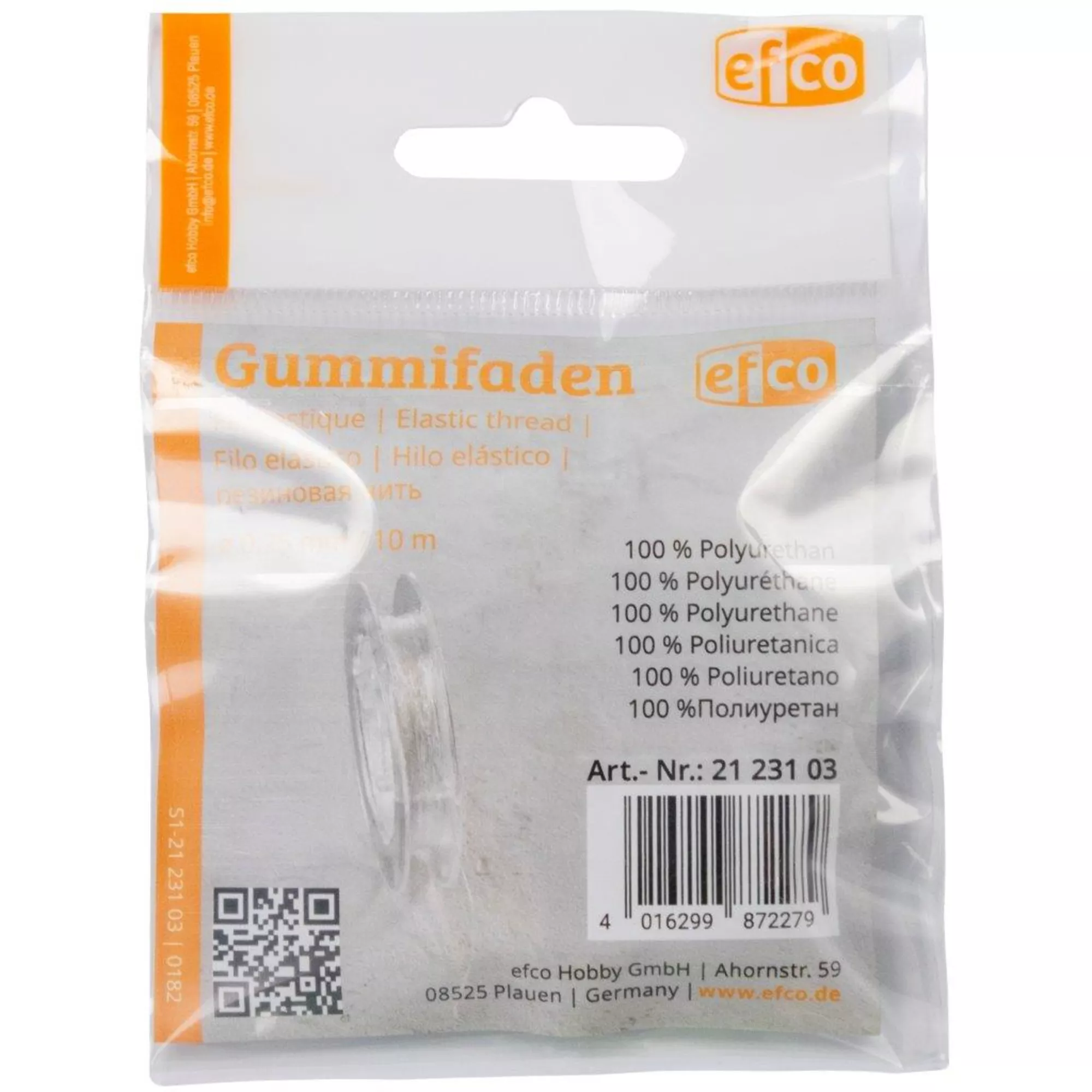 EFCO Gummifaden klar transparent