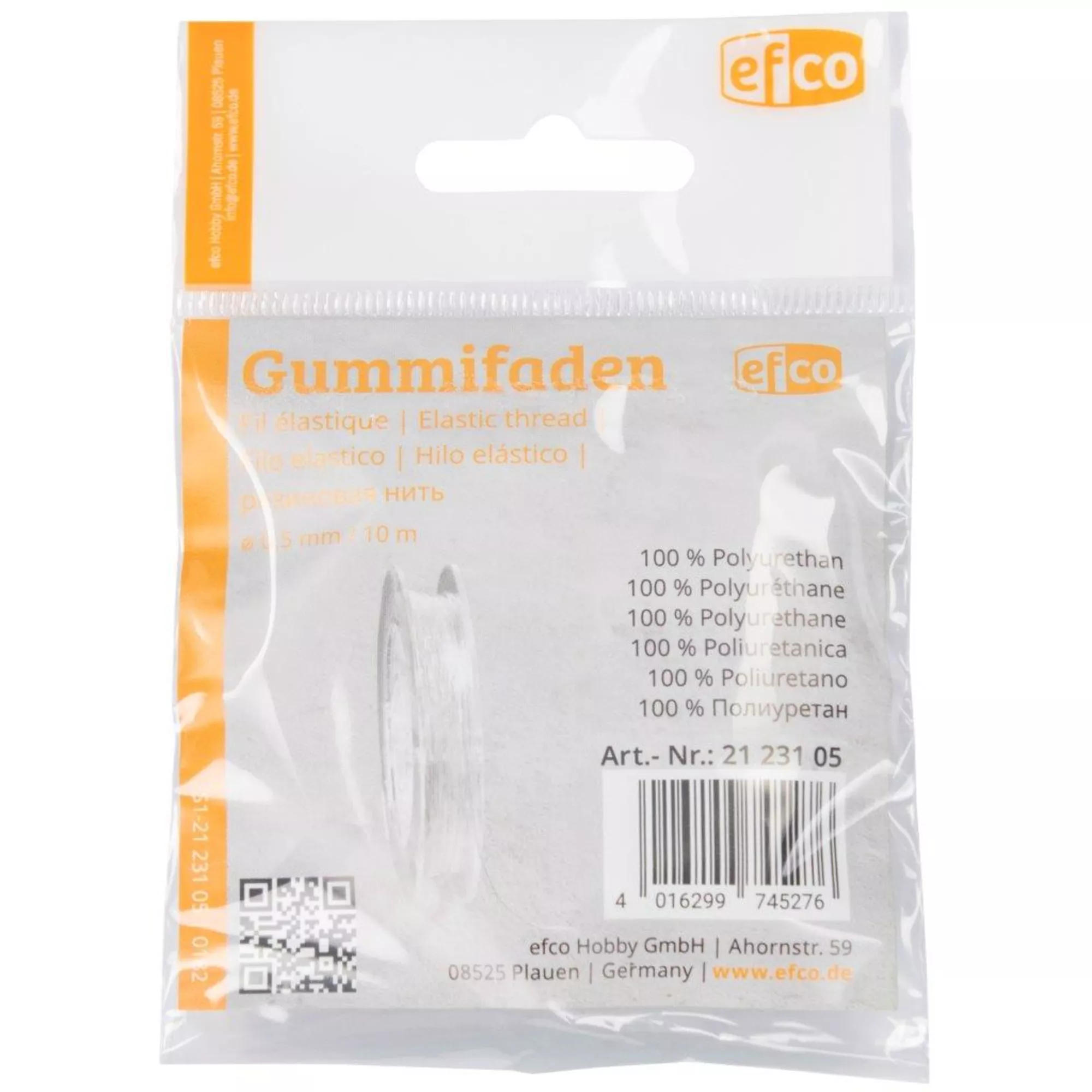 EFCO Gummifaden  klar transparent