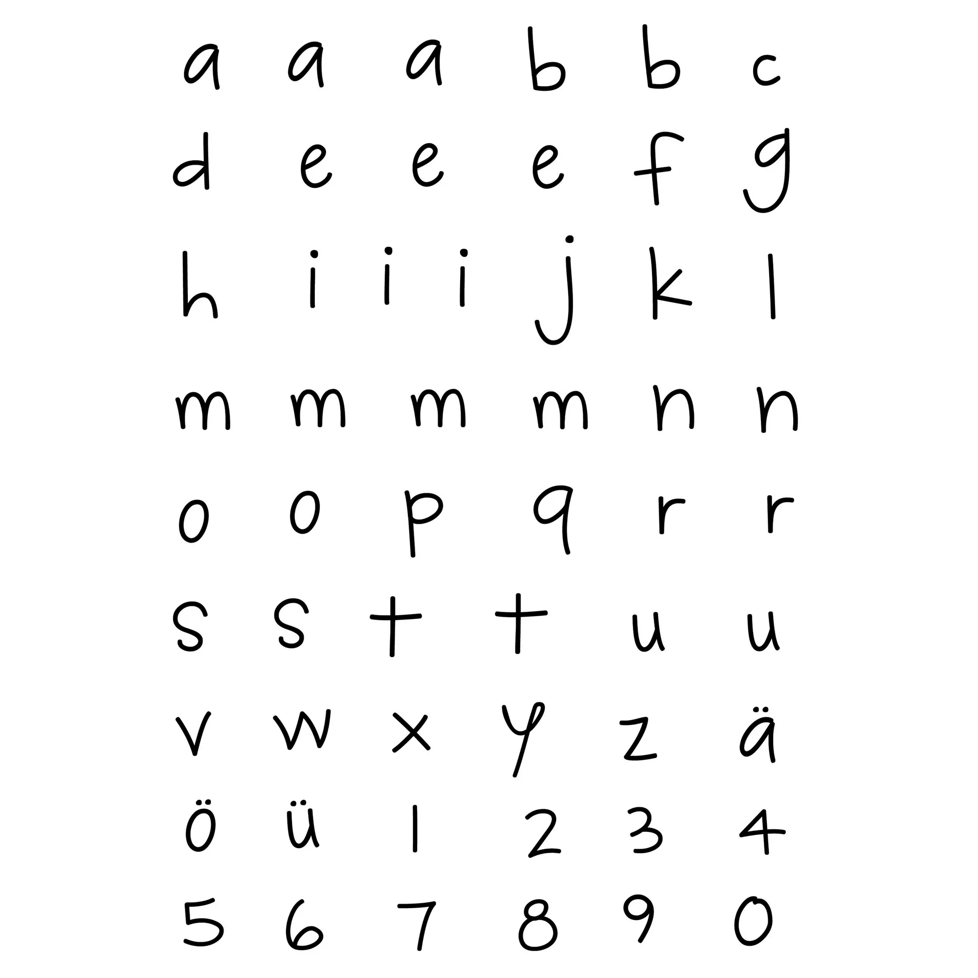 EFCO Stempel Alphabet klein
