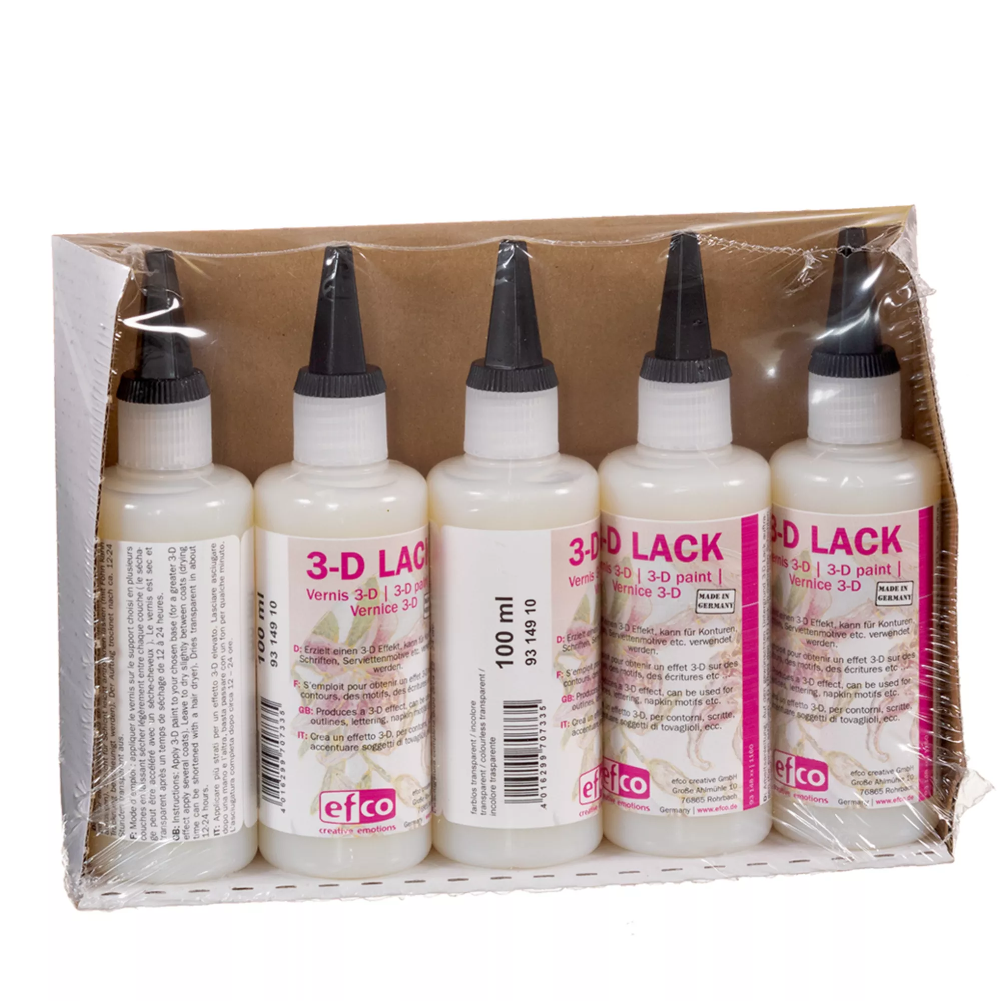 EFCO 3-D Lack  farblos transparent, 100 ml