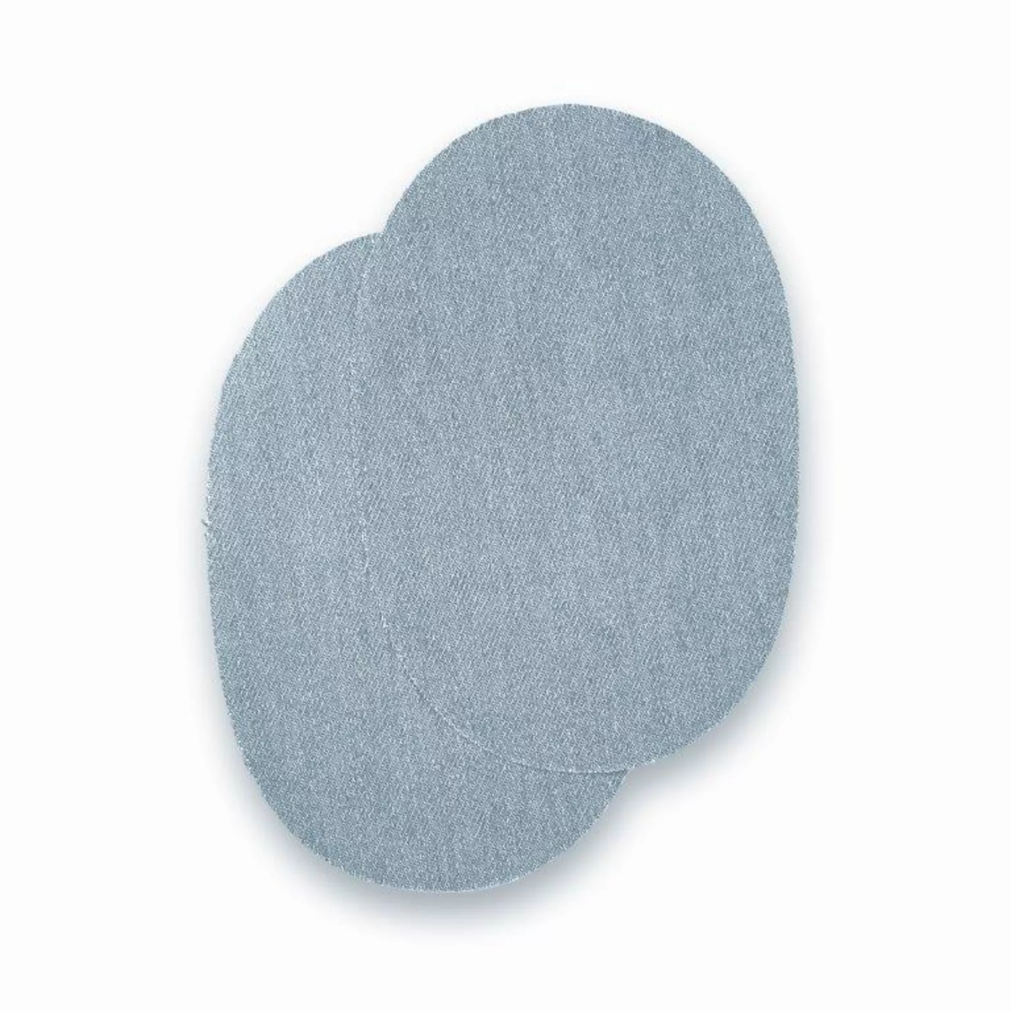 Edelweiss Flickstoff Jeans oval, hellgrau melliert