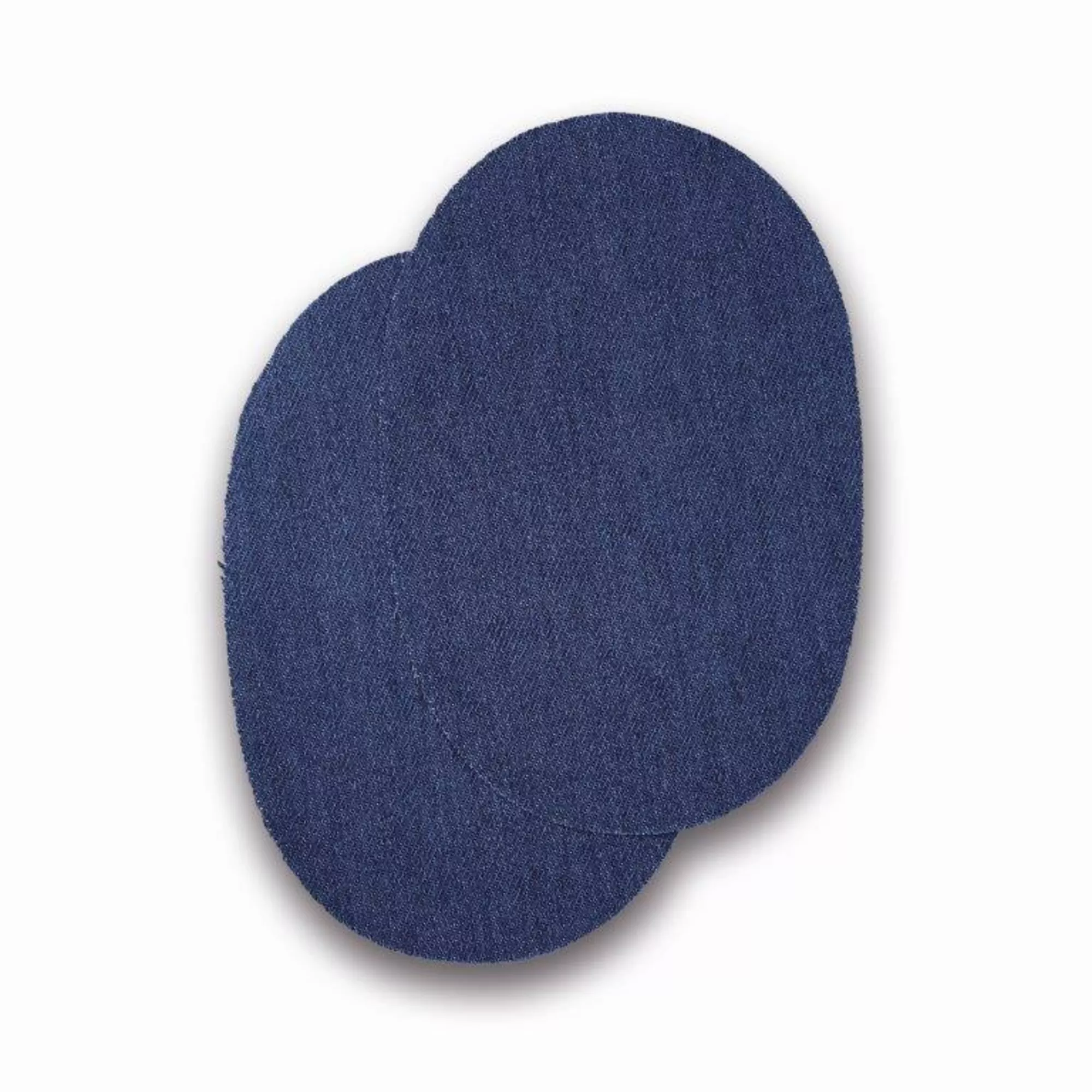Edelweiss Flickstoff Jeans oval, mittelblau melliert