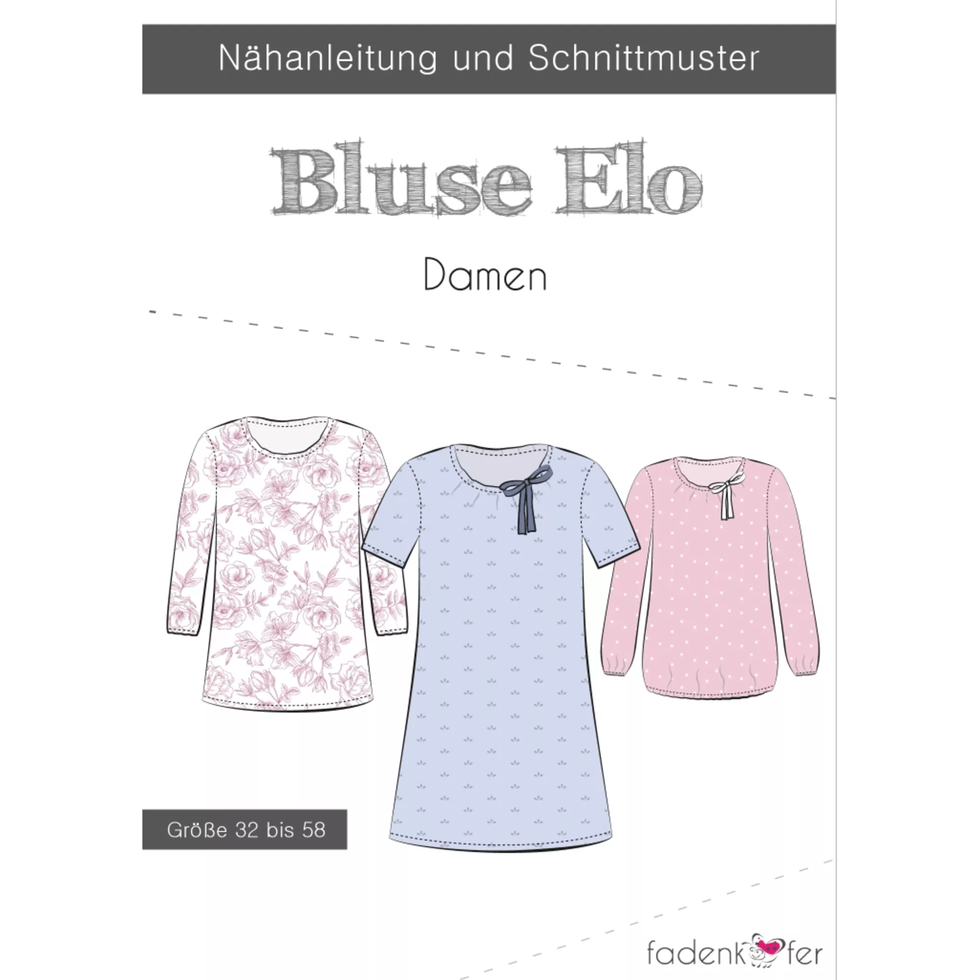 Fadenkäfer Papierschnittmuster Bluse Elo