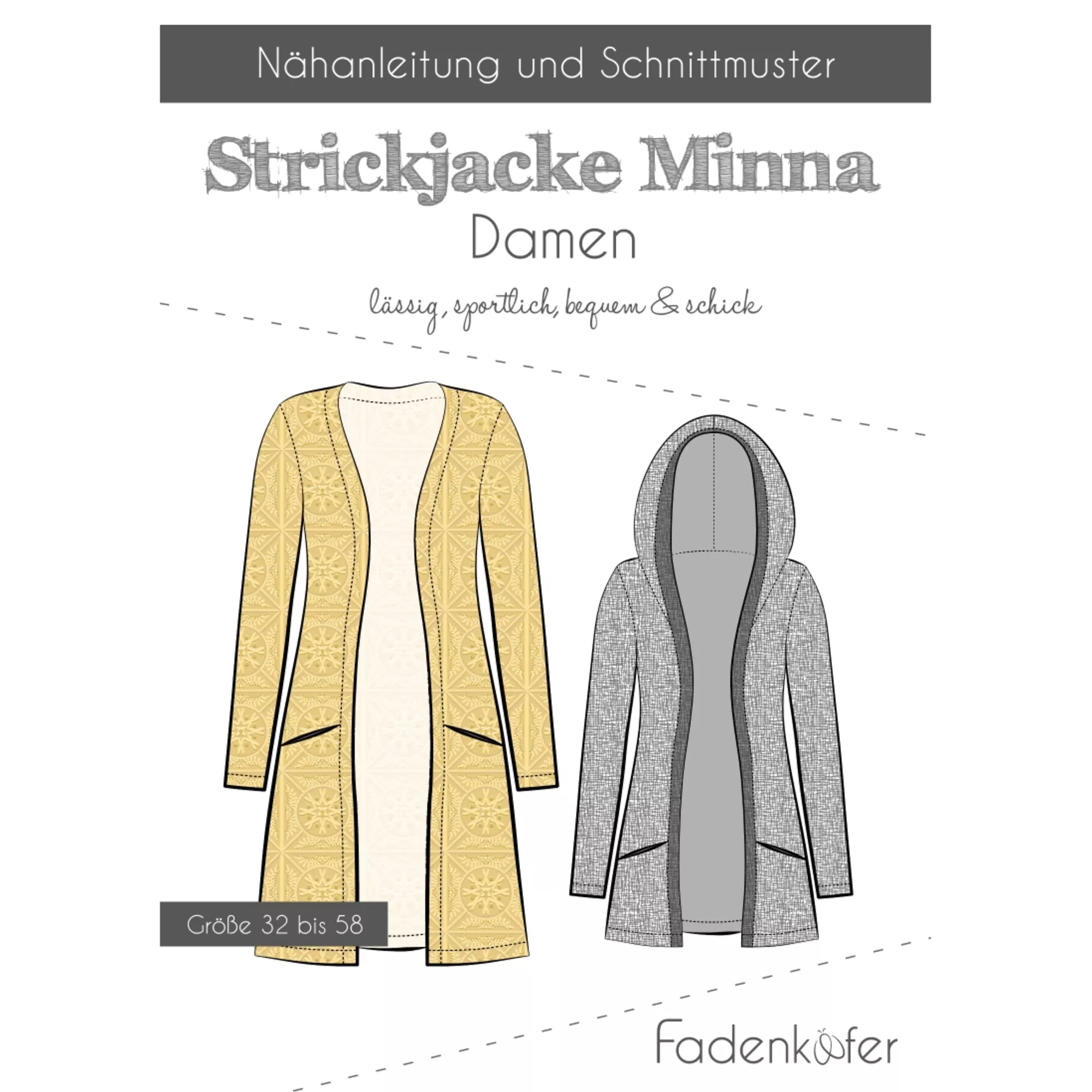 Fadenkäfer Papierschnittmuster Minna