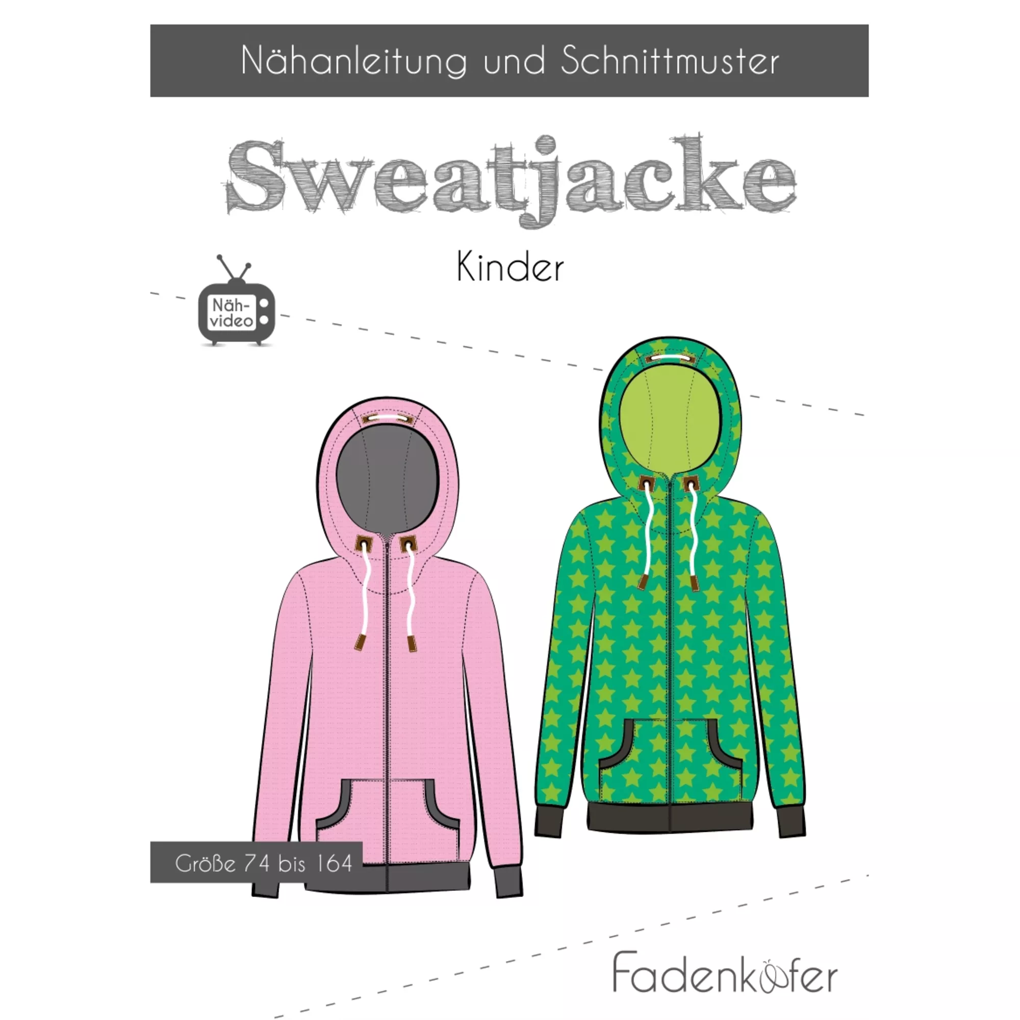 Fadenkäfer Papierschnittmuster Sweatjacke