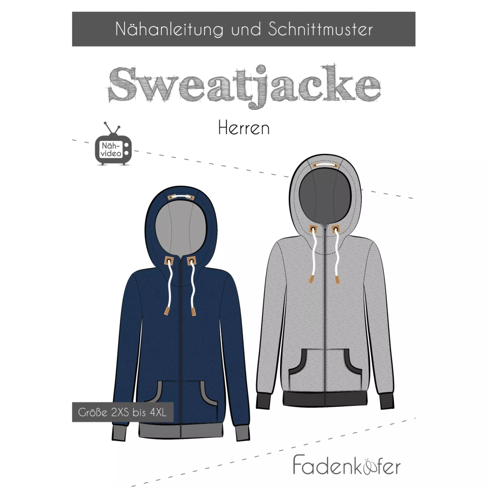 Fadenkäfer Papierschnittmuster Sweatjacke