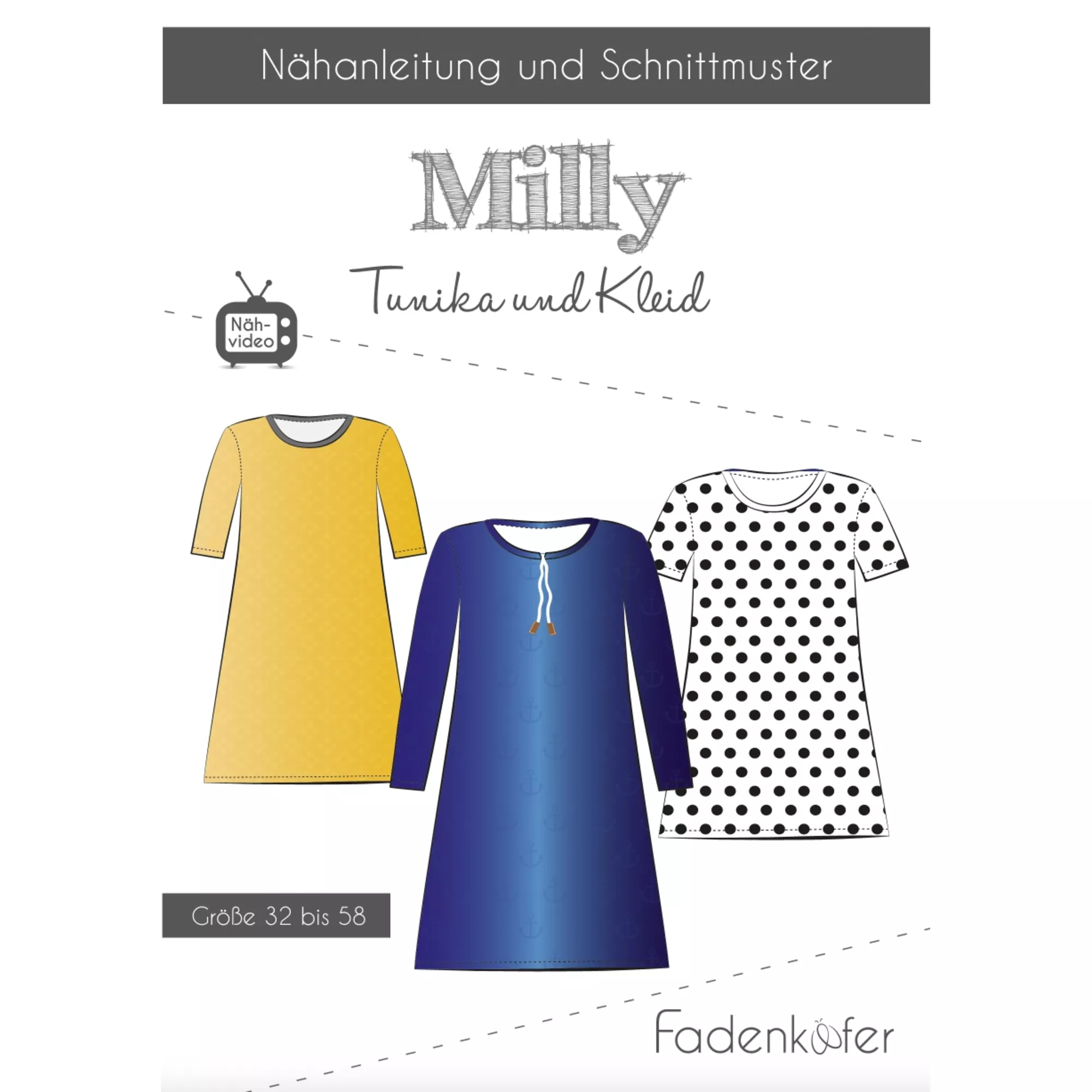 Fadenkäfer Papierschnittmuster Milly