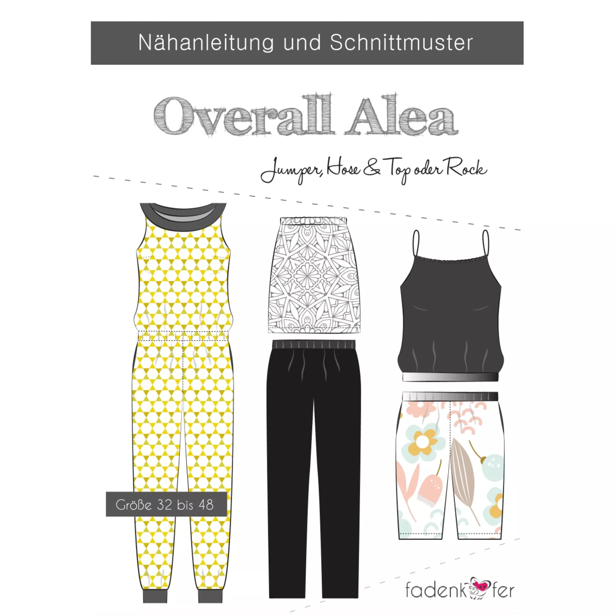 Fadenkäfer Papierschnittmuster Overall Alea