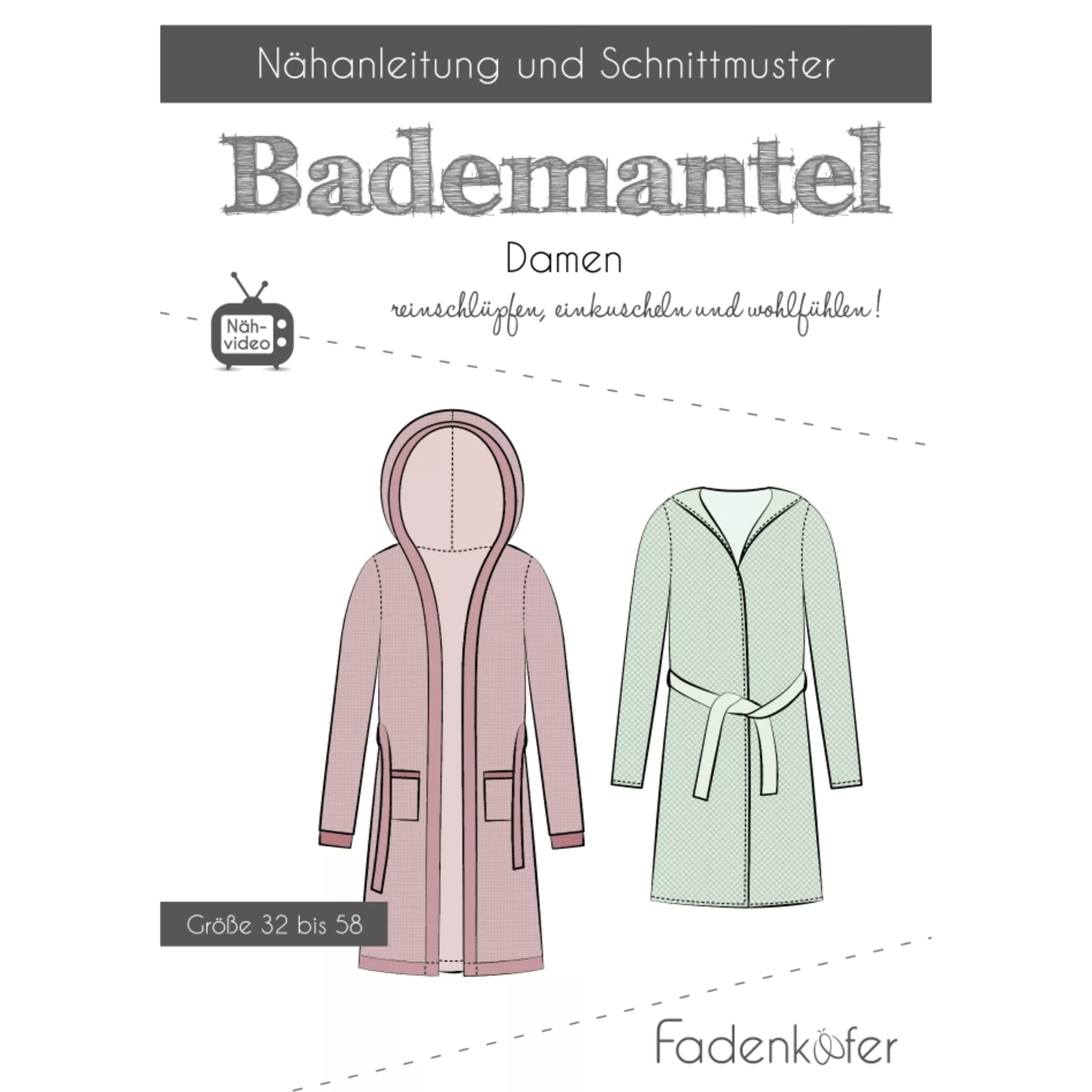 Fadenkäfer Papierschnittmuster Bademantel