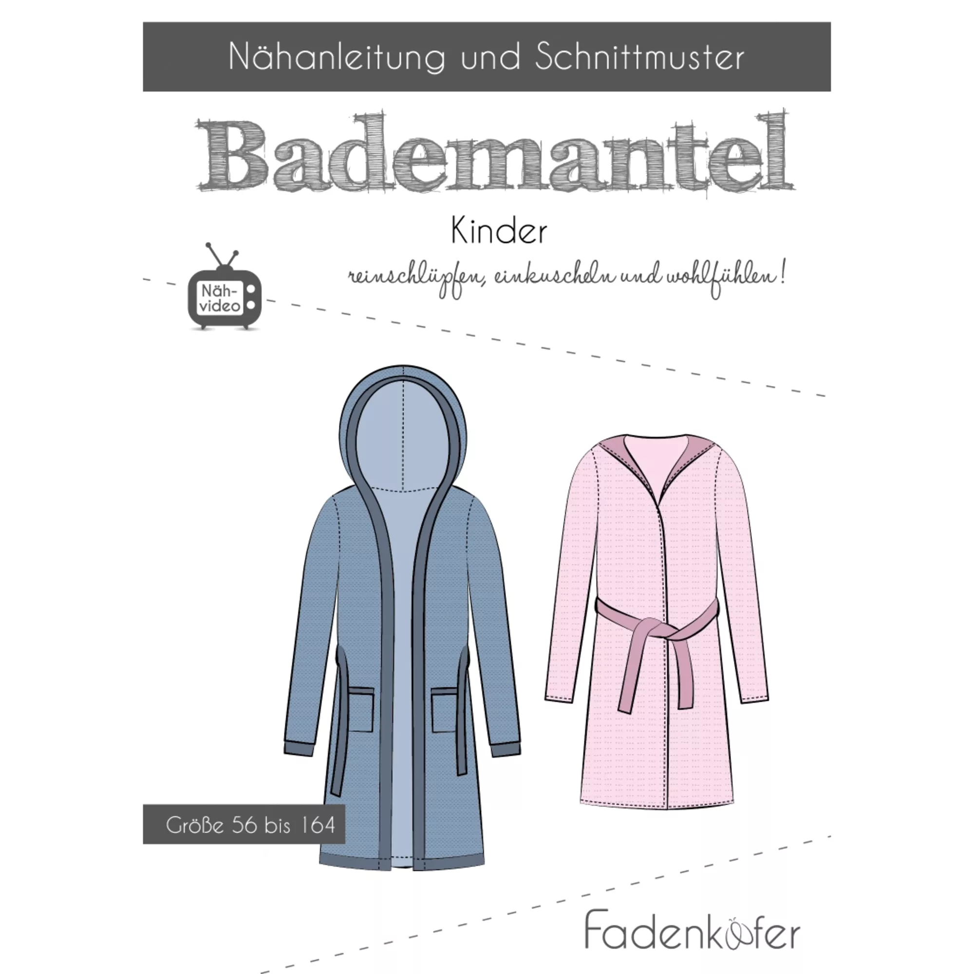 Fadenkäfer Papierschnittmuster Bademantel