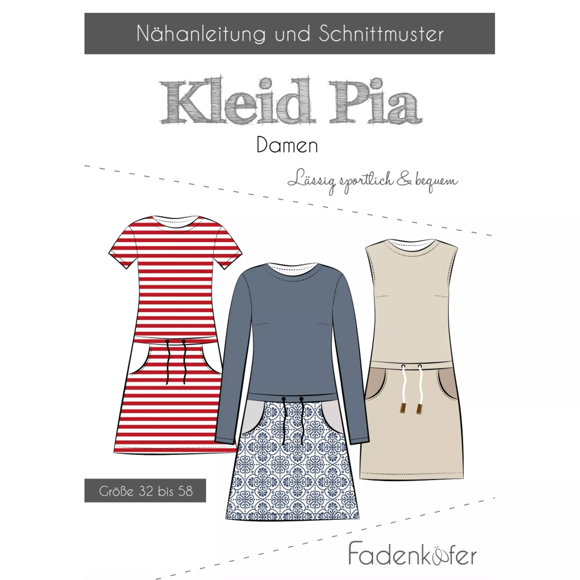 Fadenkäfer Papierschnittmuster Pia