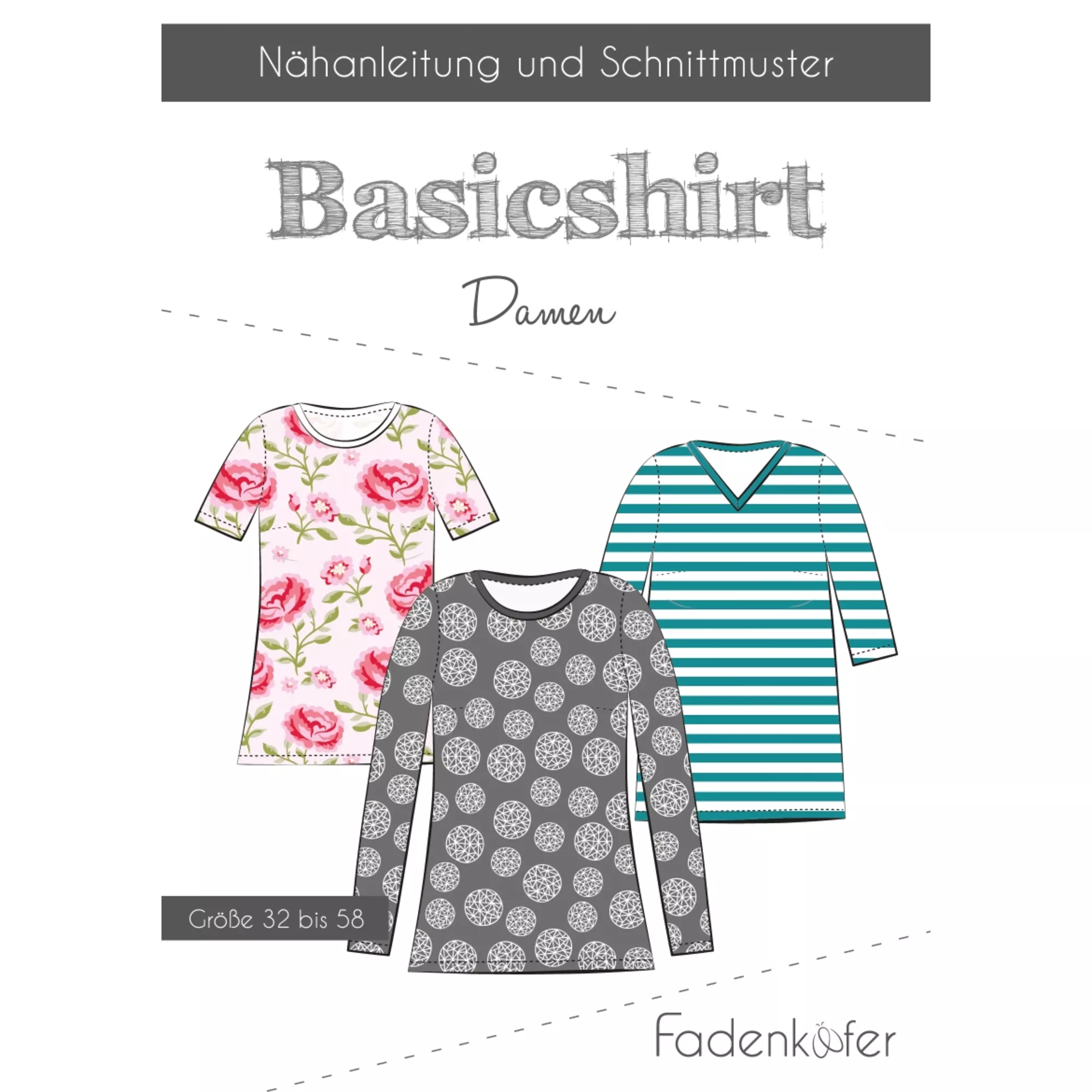 Fadenkäfer Papierschnittmuster Basicshirt