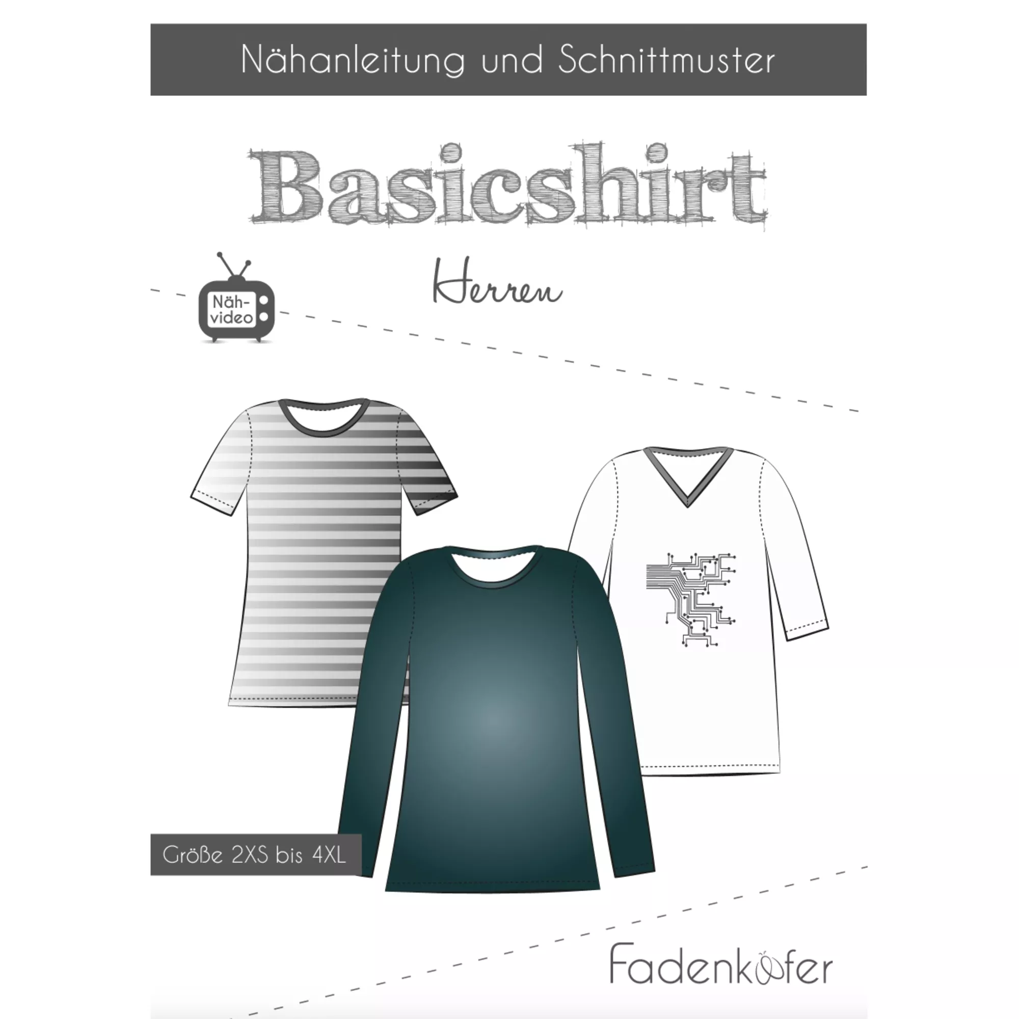 Fadenkäfer Papierschnittmuster Basicshirt