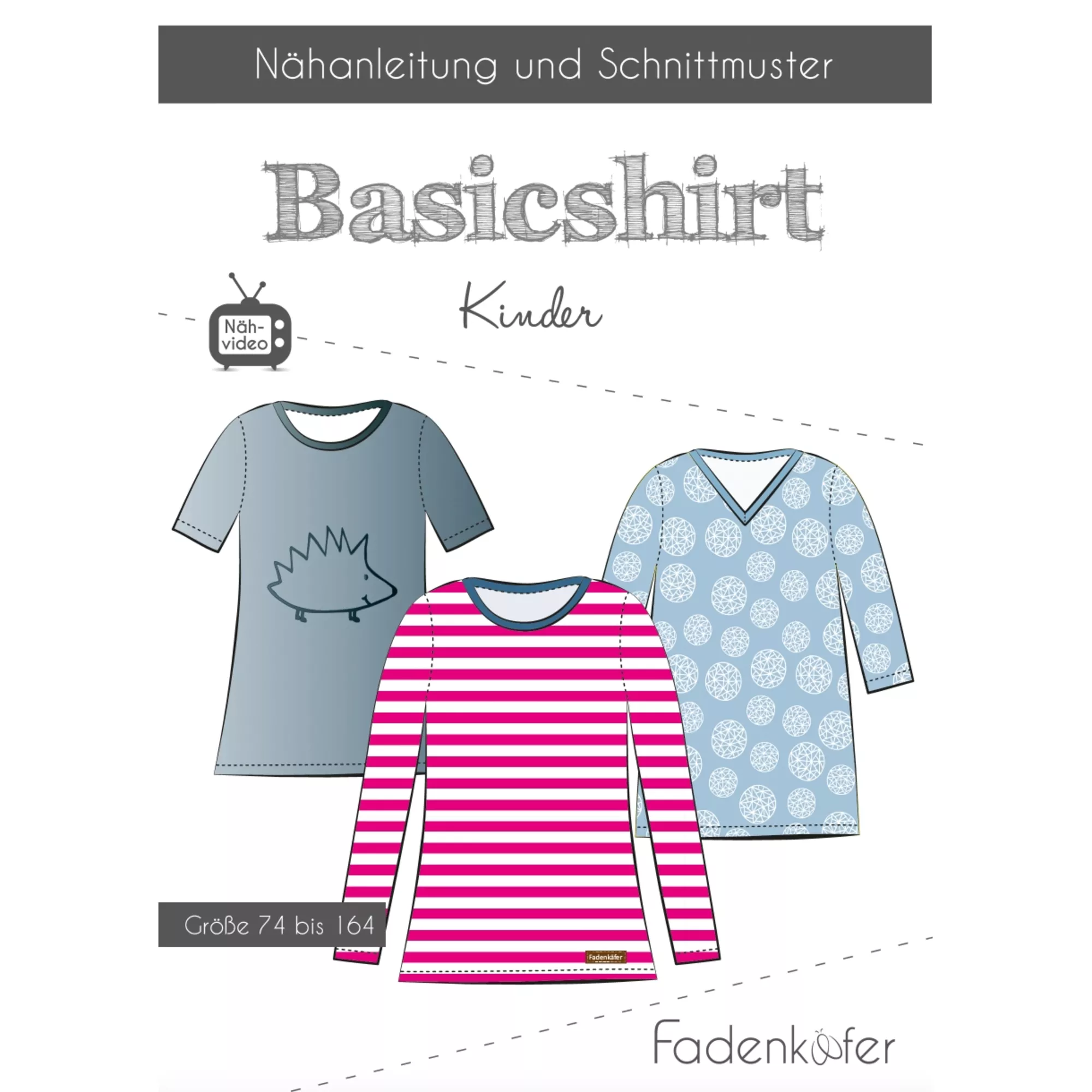 Fadenkäfer Papierschnittmuster Basicshirt