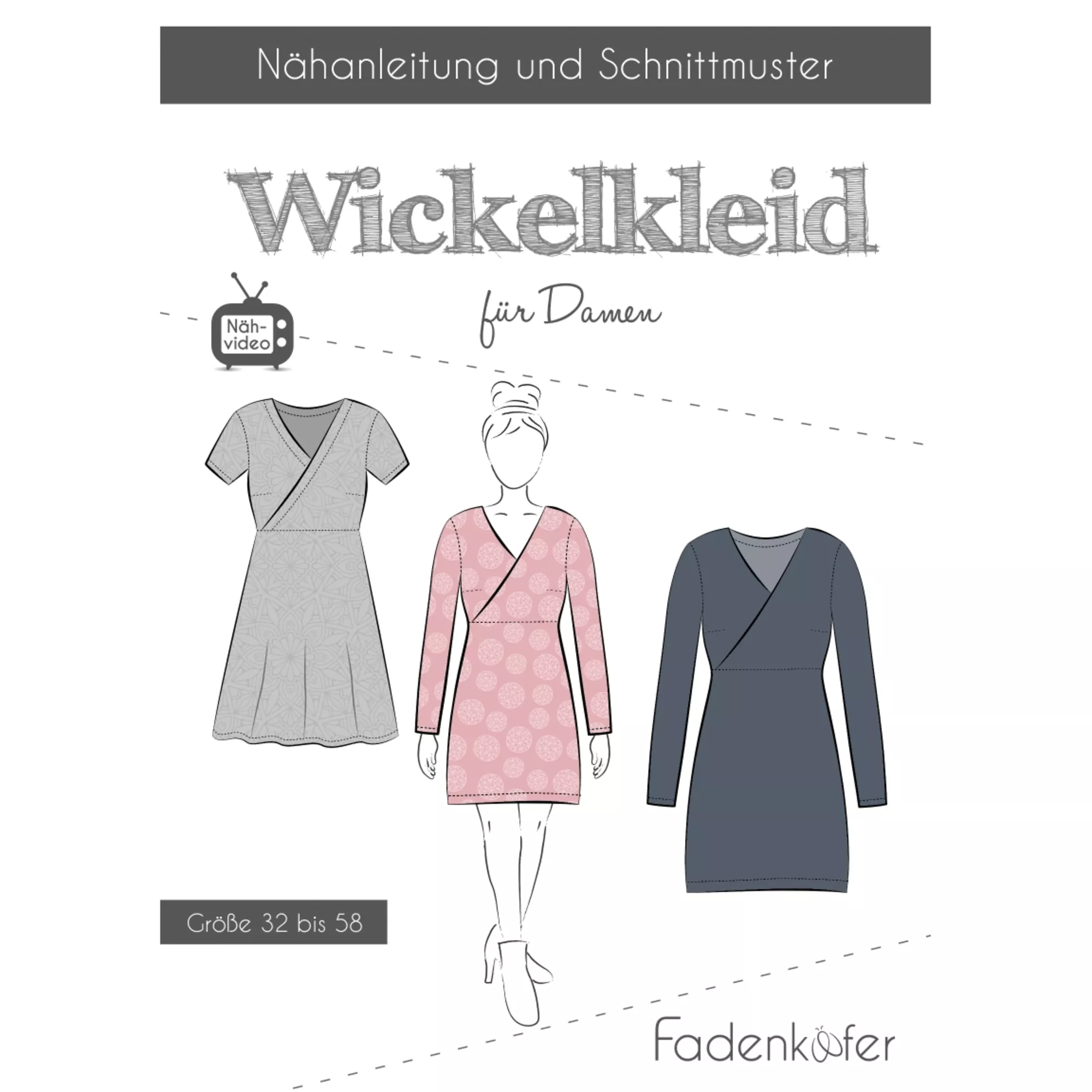 Fadenkäfer Papierschnittmuster Wickelkleid