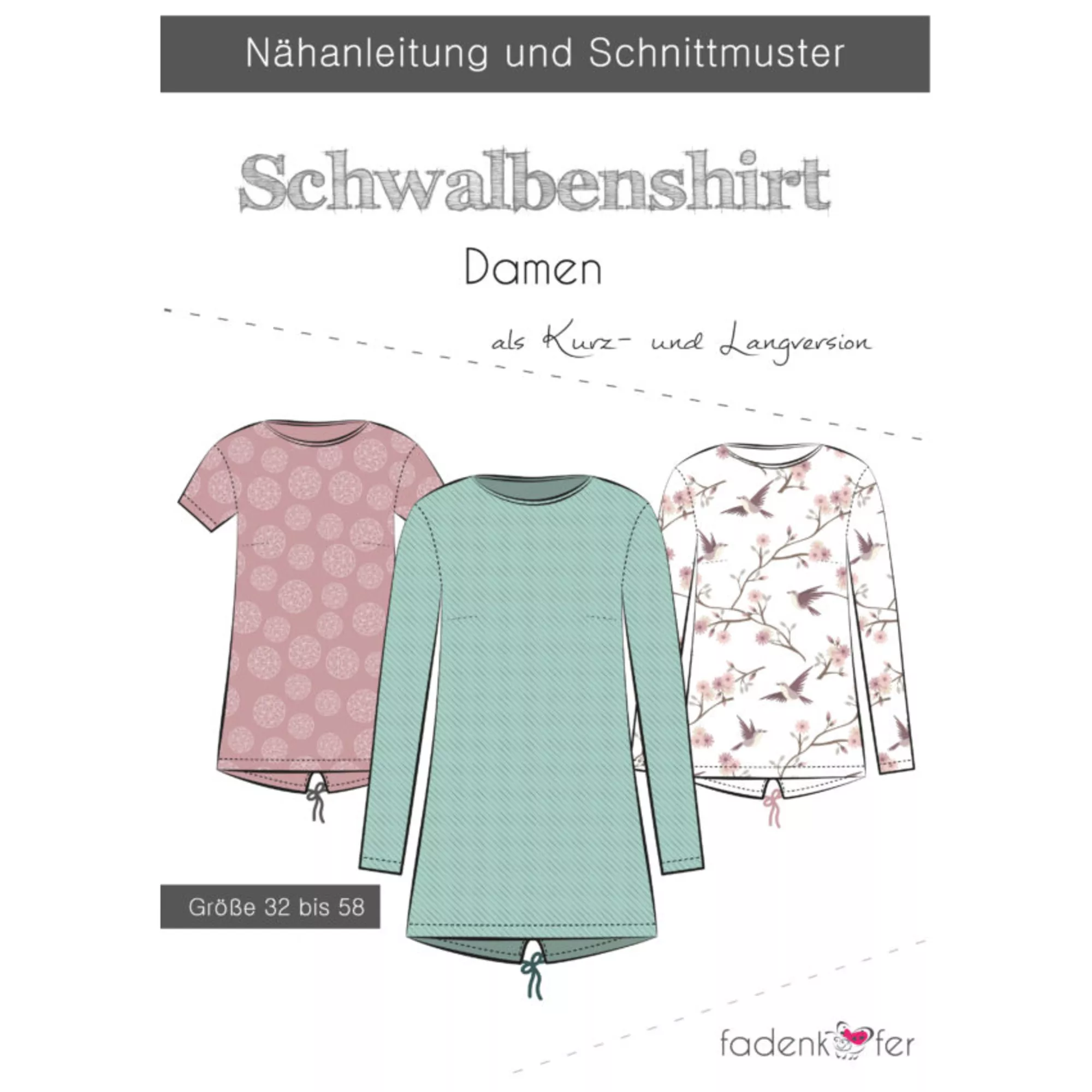 Fadenkäfer Papierschnittmuster Schwalbenshirt