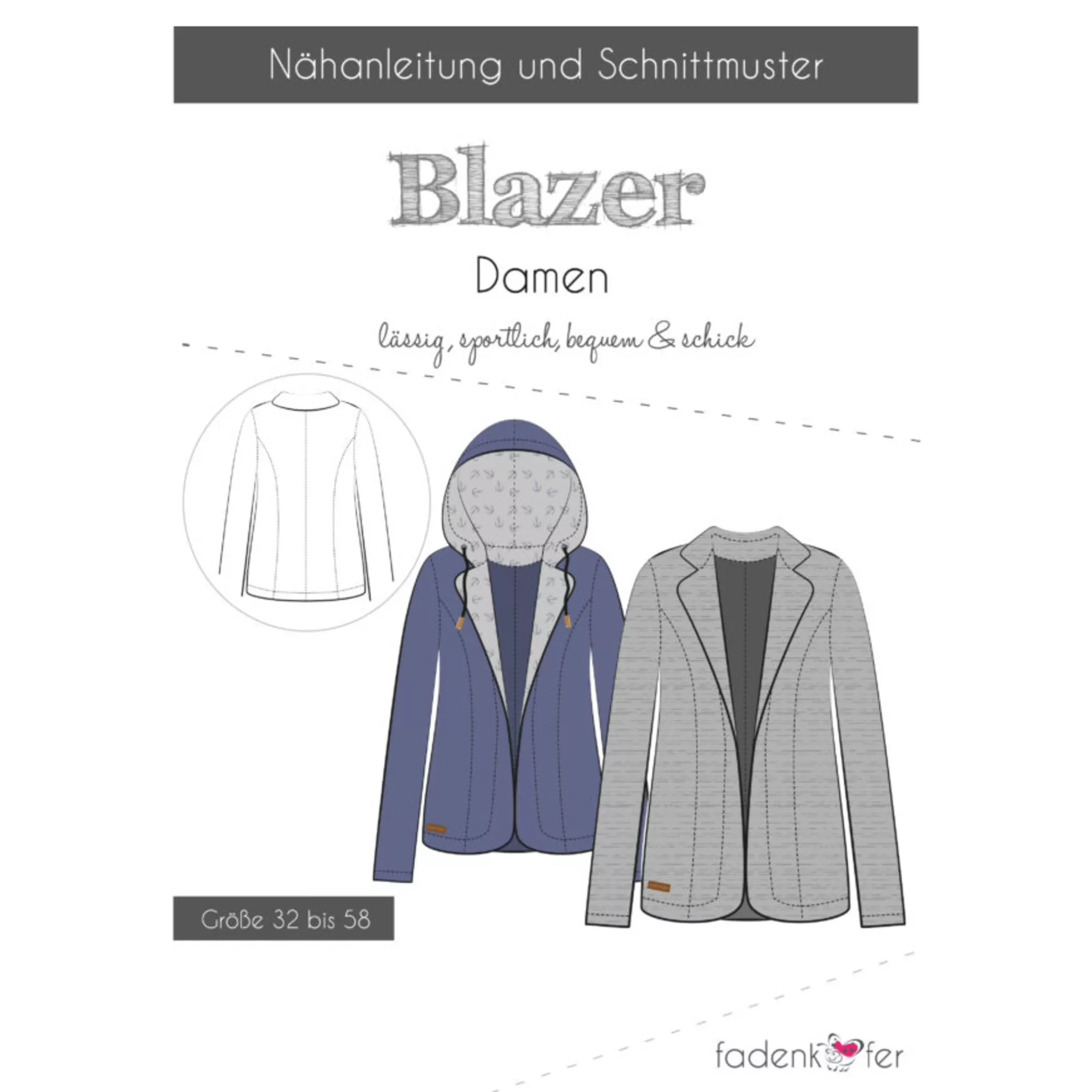 Fadenkäfer Papierschnittmuster Blazer