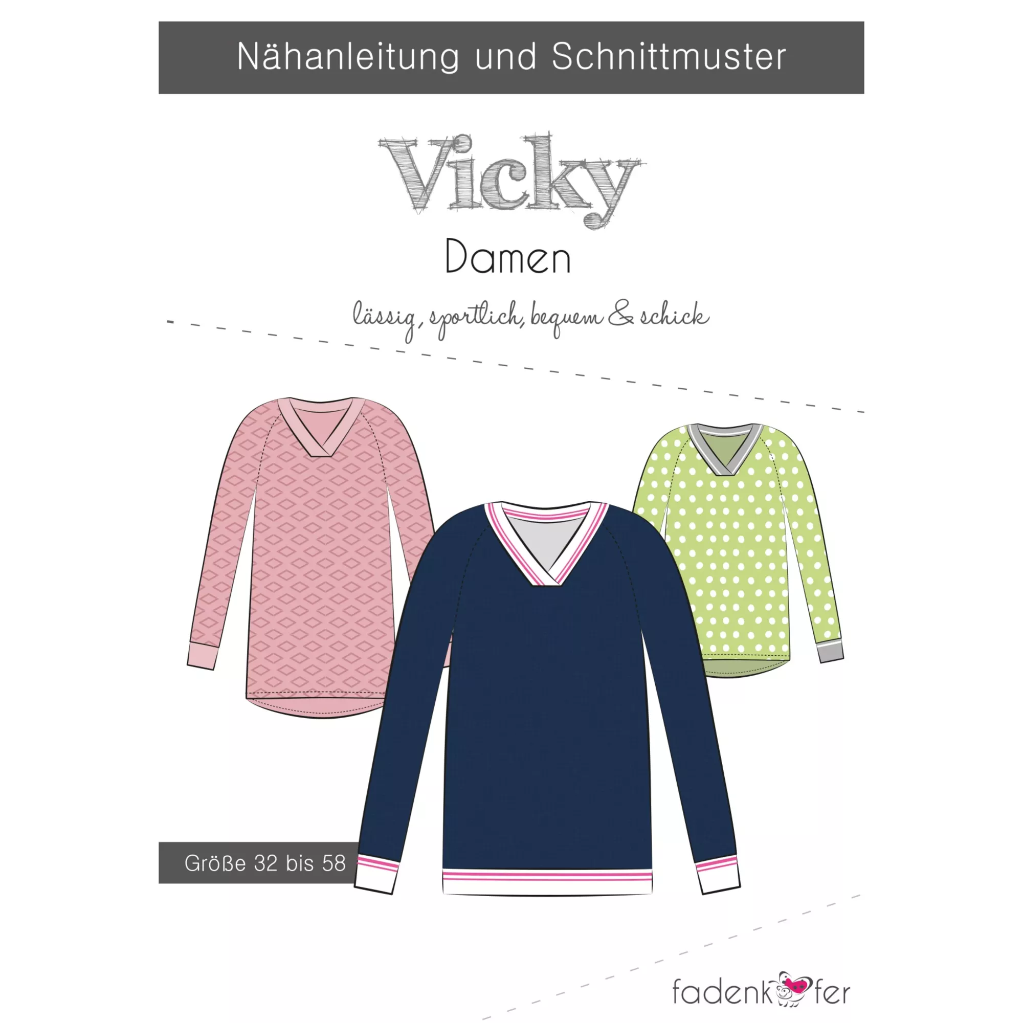 Fadenkäfer Papierschnittmuster Vicky