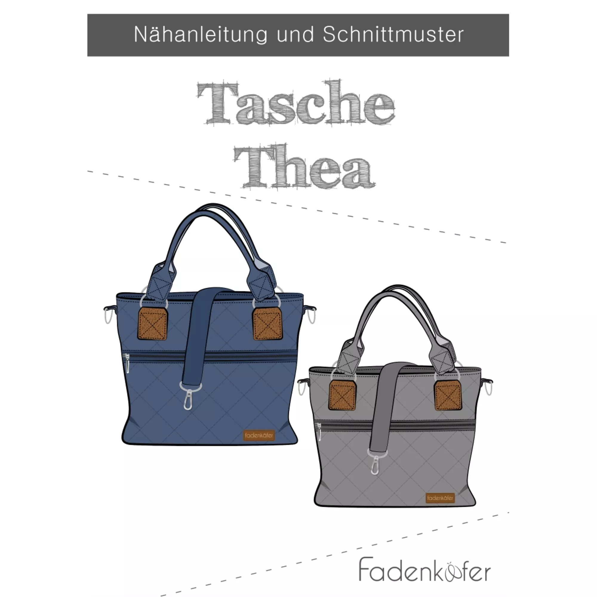 Fadenkäfer Papierschnittmuster Tasche Thea