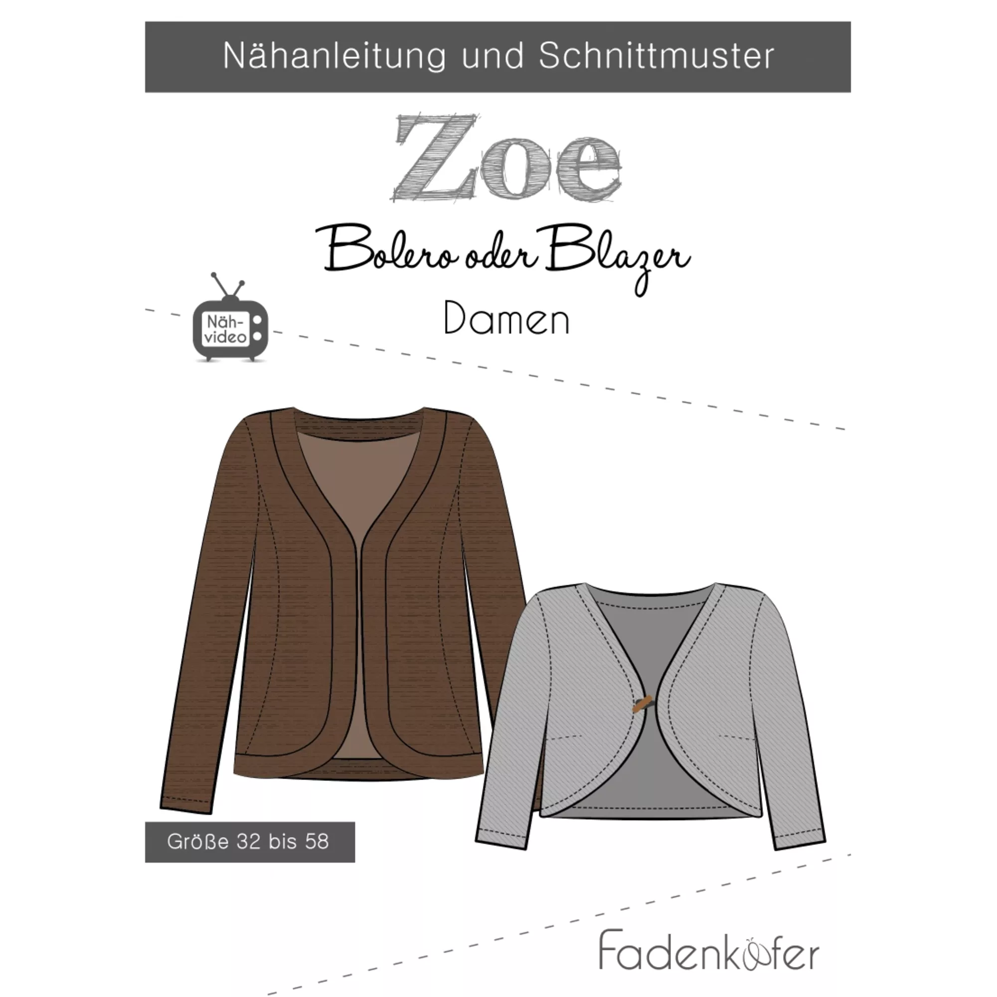 Fadenkäfer Papierschnittmuster Zoe