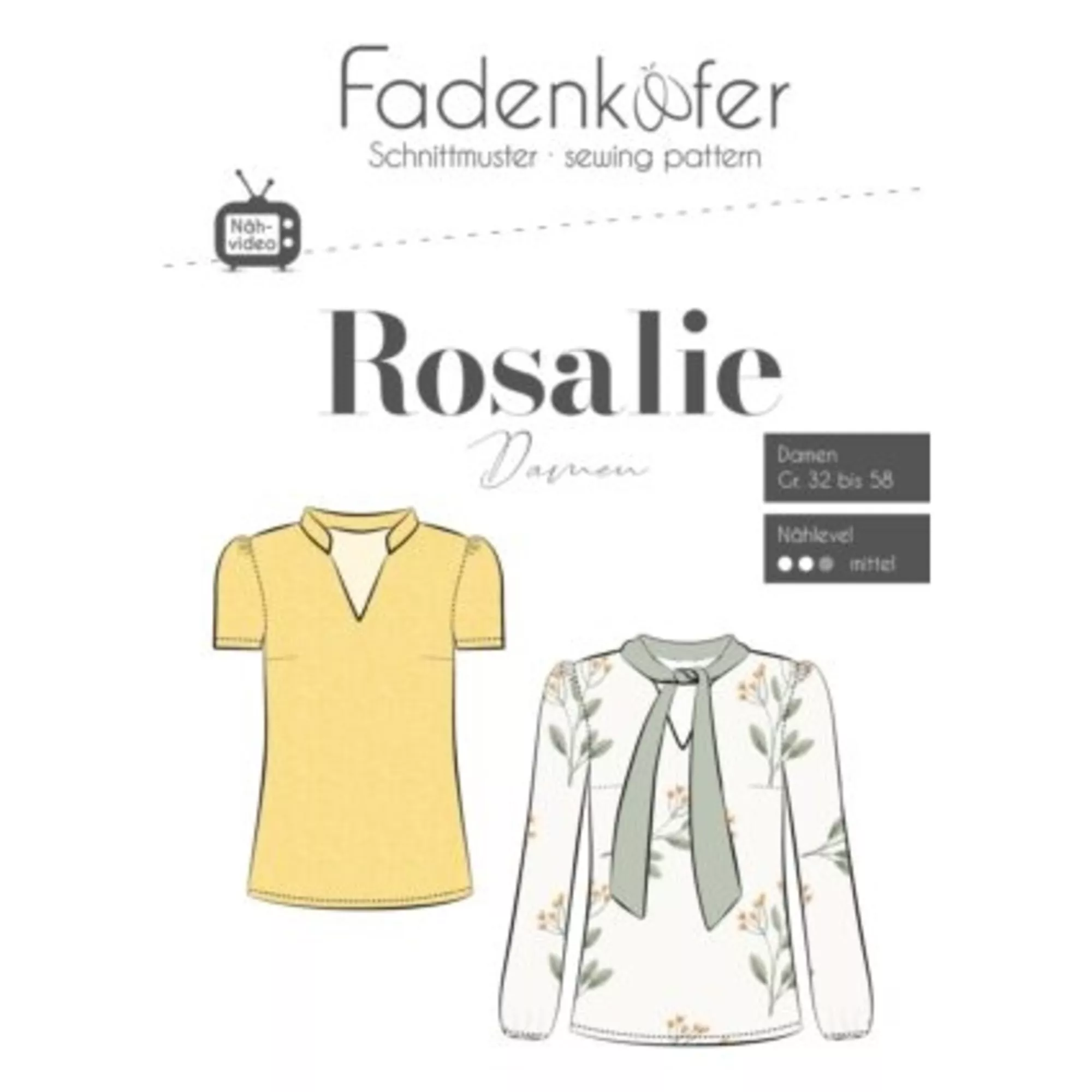 Fadenkäfer Papierschnittmuster Schluppenbluse Rosalie