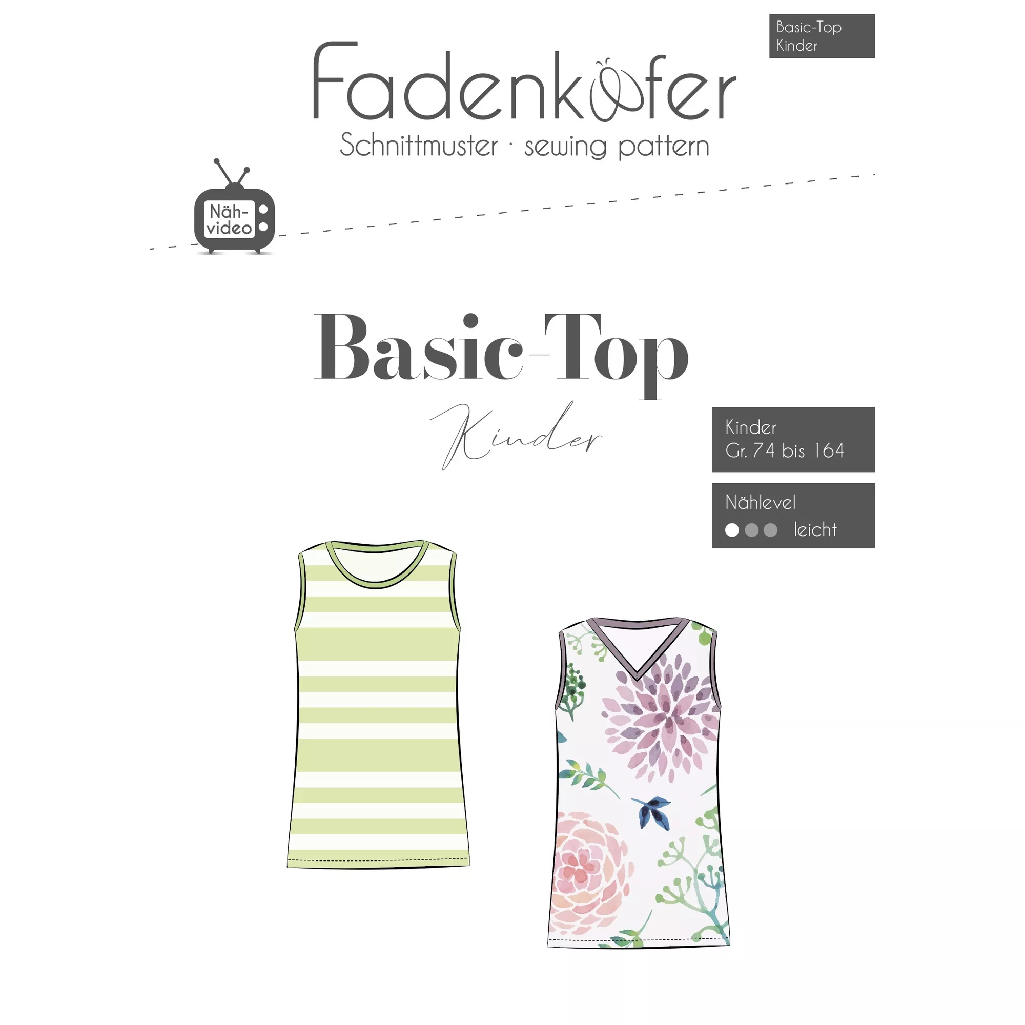 Fadenkäfer Papierschnittmuster Basic-Top