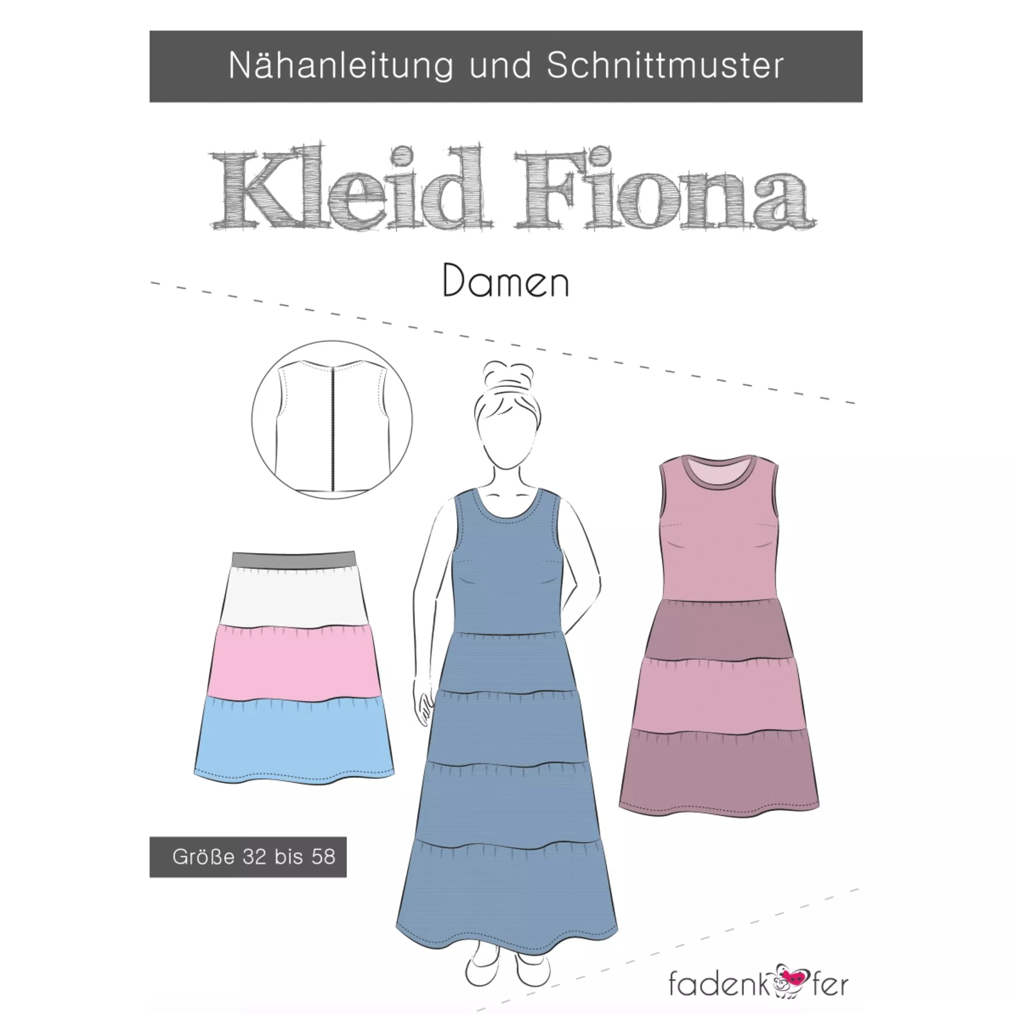 Fadenkäfer Papierschnittmuster Fiona