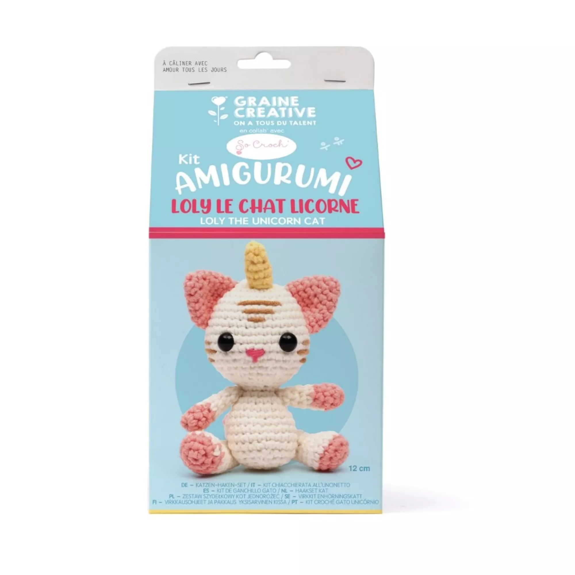Graine Créative Amigurumi-Kit Einhornkatze