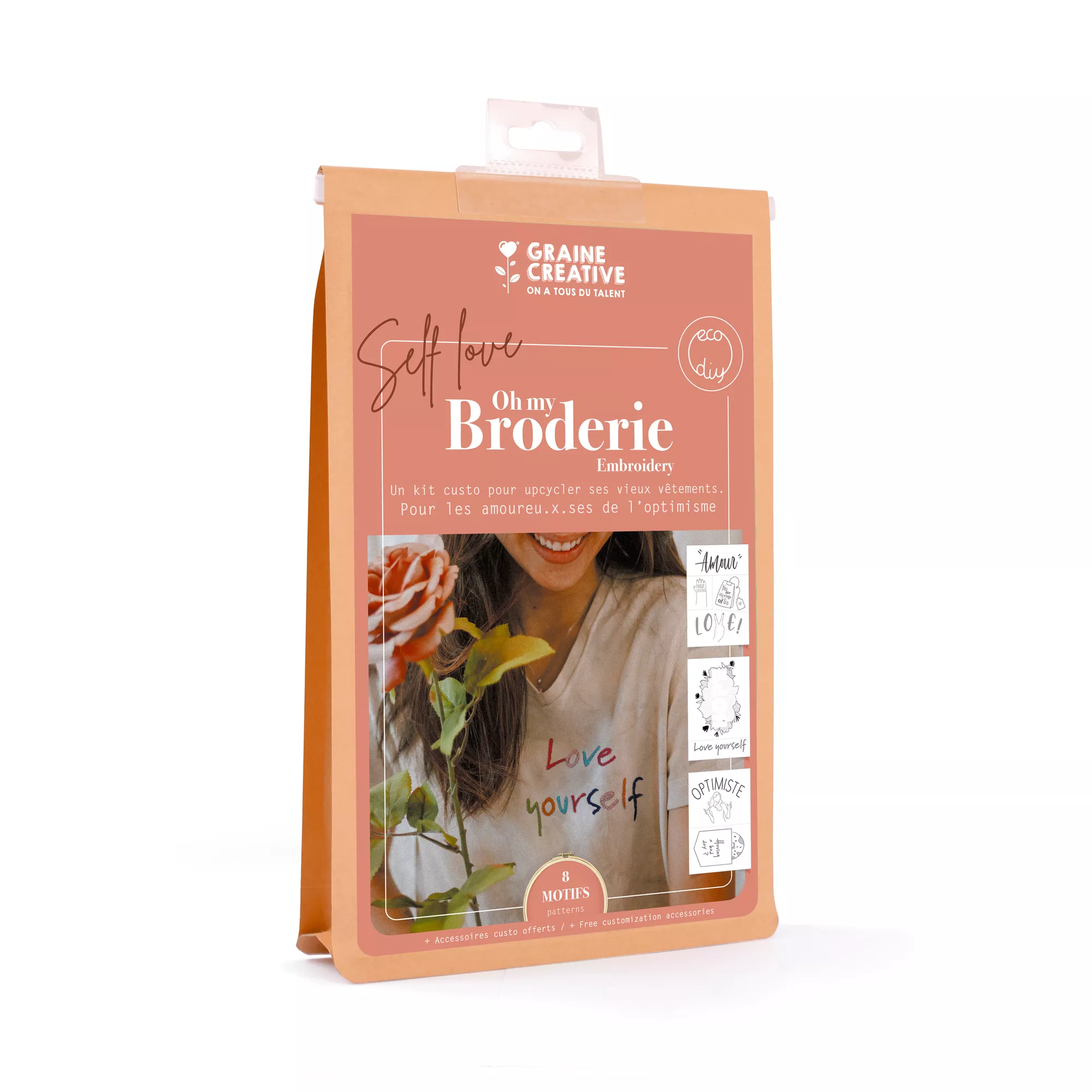 Graine Créative Stickset für Kleidung „Self Love“