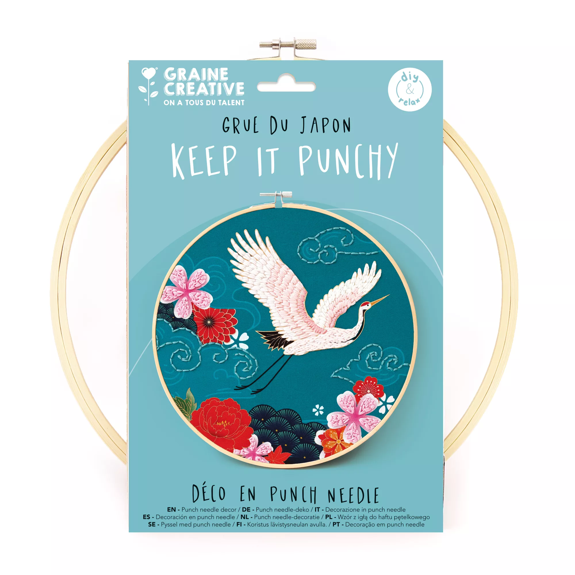 Graine Créative Punch Needle Set Japanischer Kranich